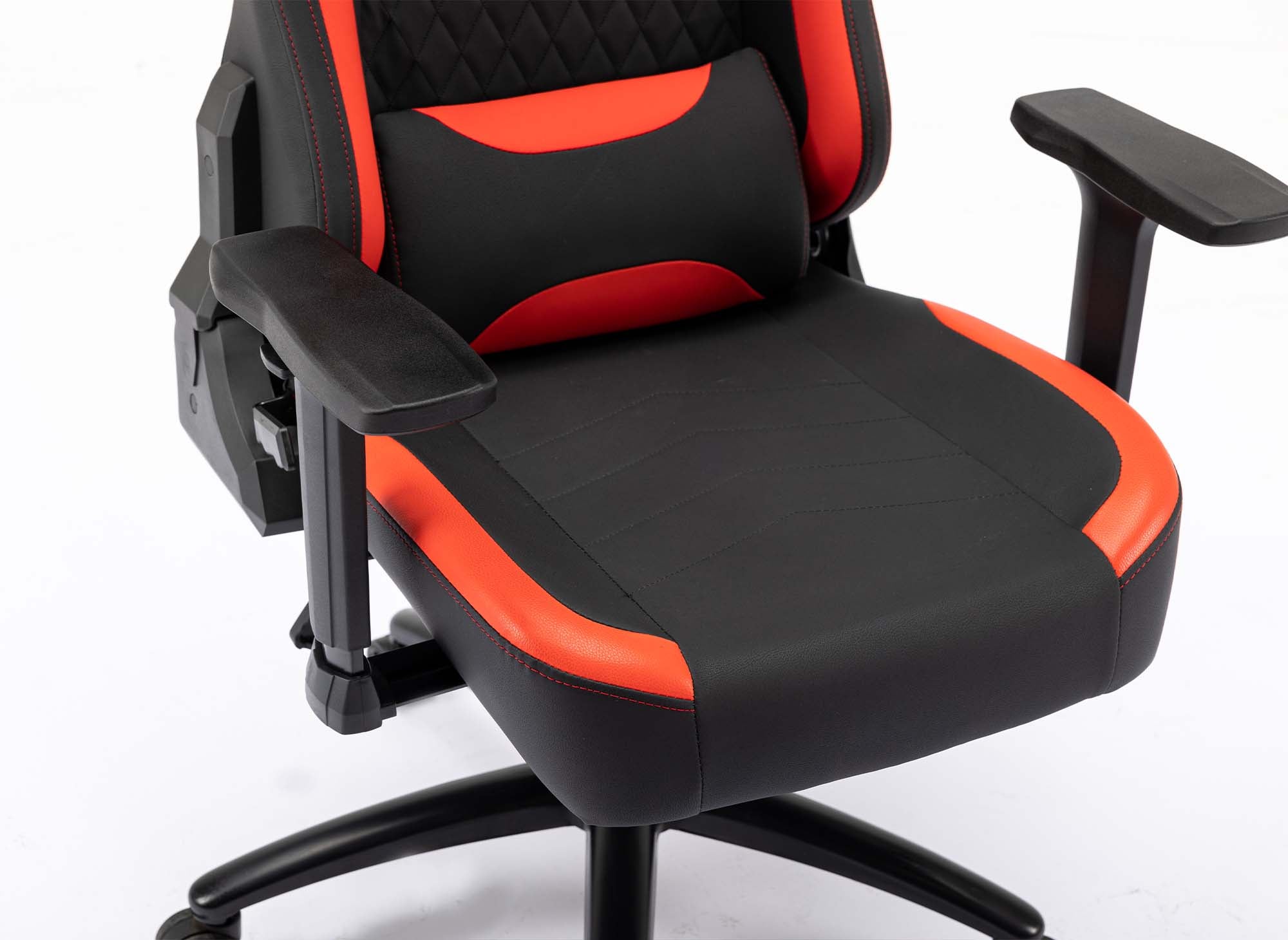 EVALD Gaming-Bürostuhl aus Kunstleder in Schwarz und Rot