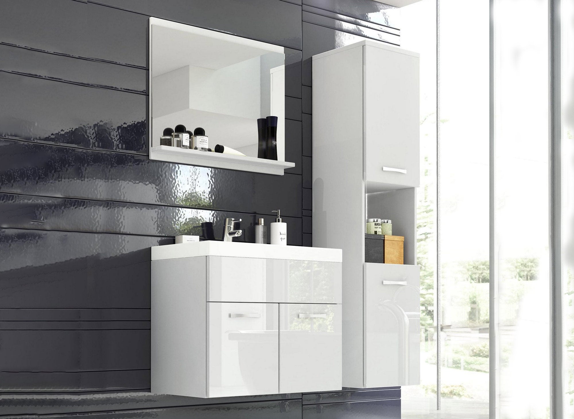 Designer-Hängemöbelset HARMONY - Weiß lackiert