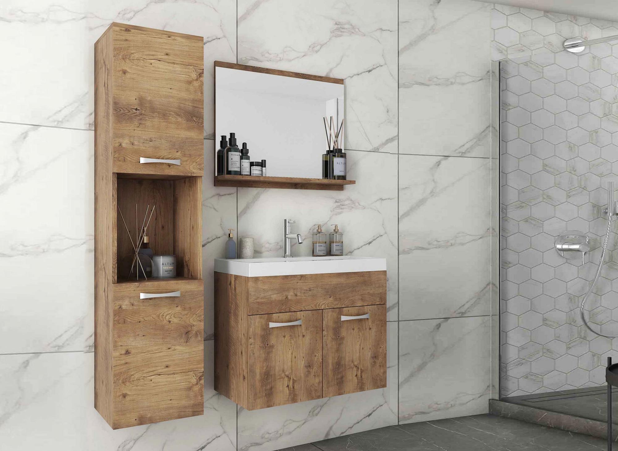 Designer-Hängemöbelset HARMONY - Helles Holz