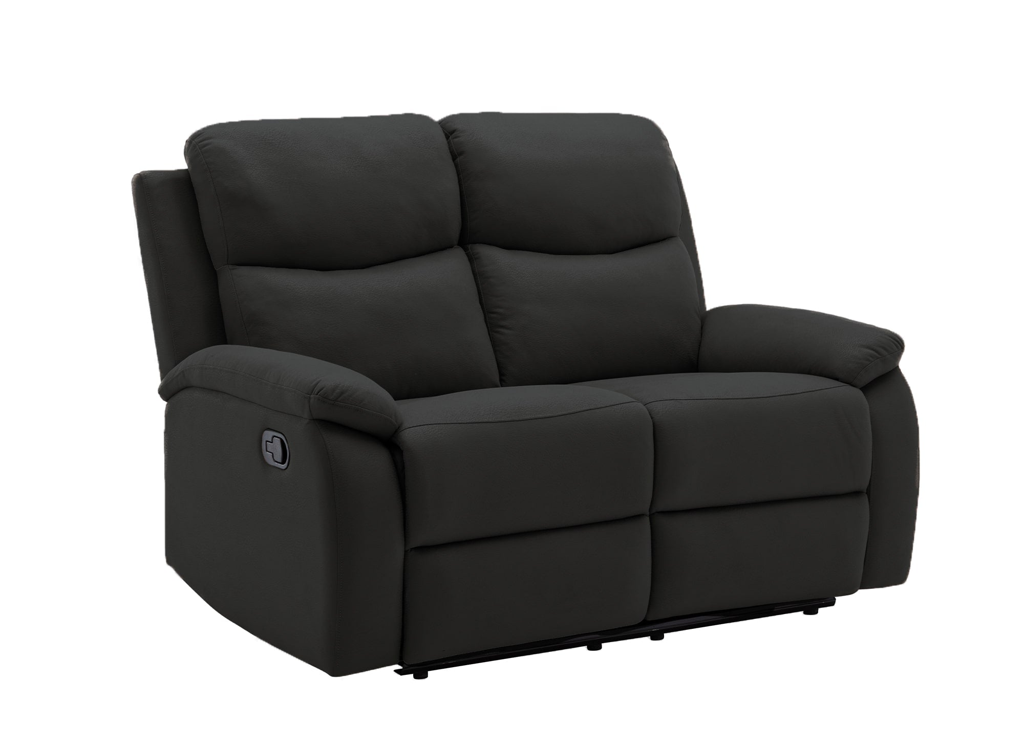 JACOB 2-Sitzer-Relaxsofa in schwarzem Kunstledereffekt