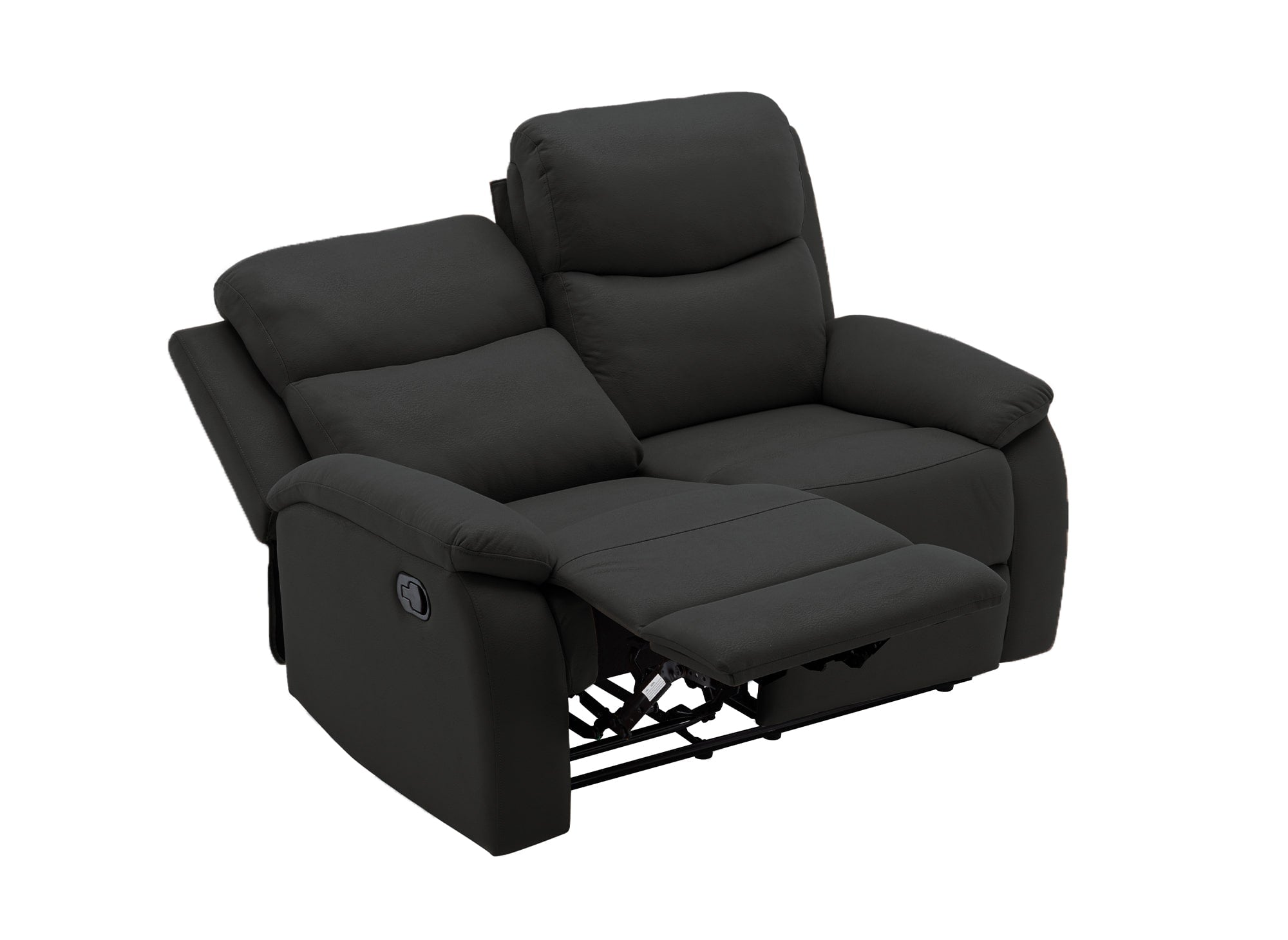JACOB 2-Sitzer-Relaxsofa in schwarzem Kunstledereffekt