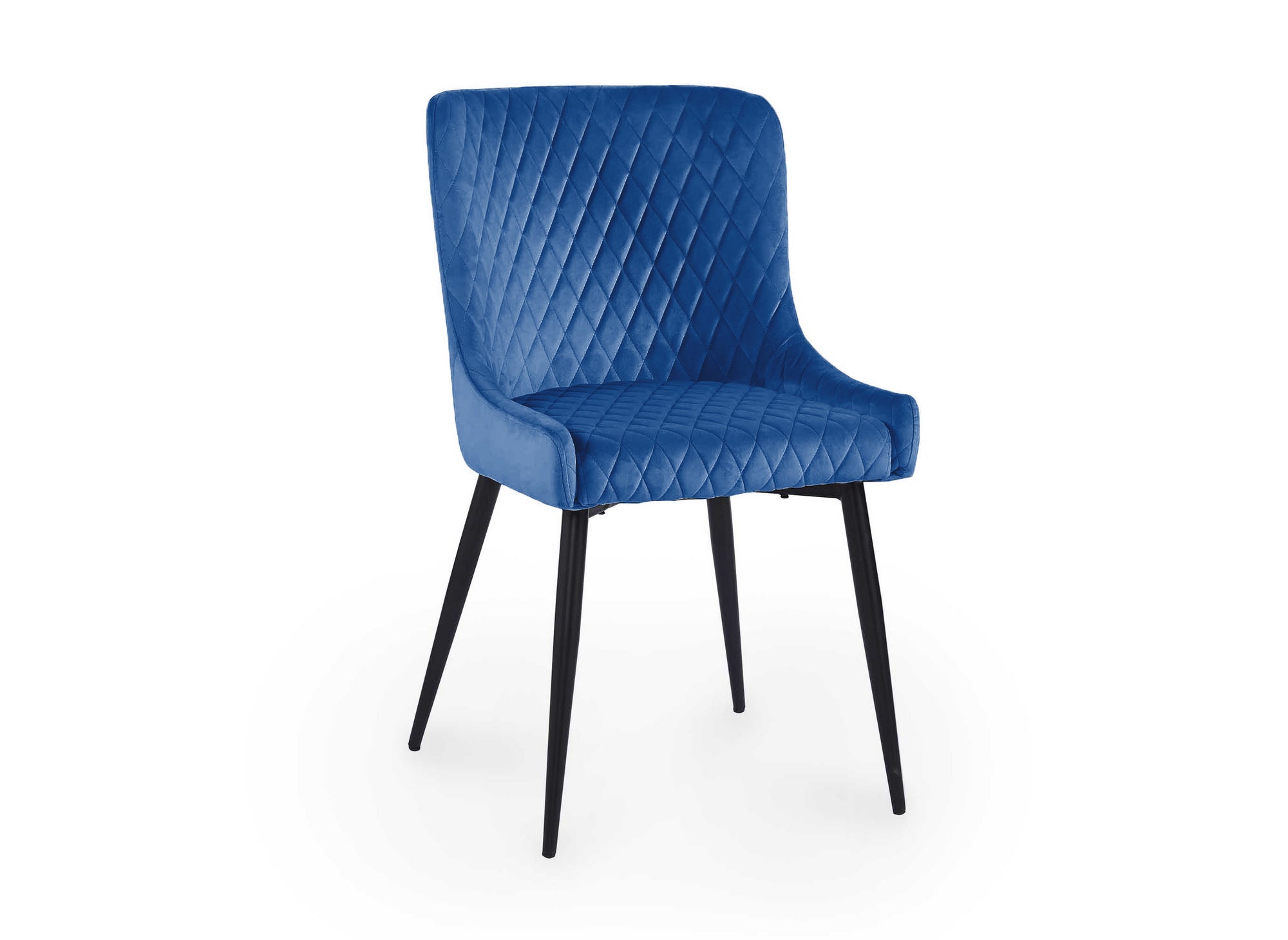 2er-Set Designer-Stühle aus blauem Samt JENNY