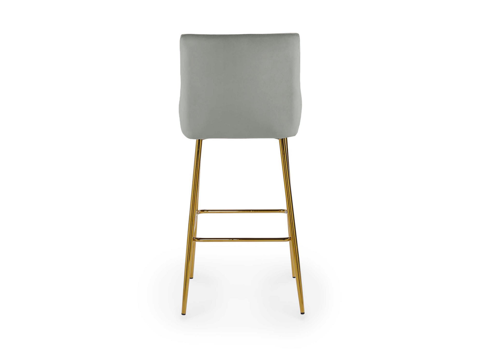 2er-Set LALYA Designer-Barhocker aus grauem Samt