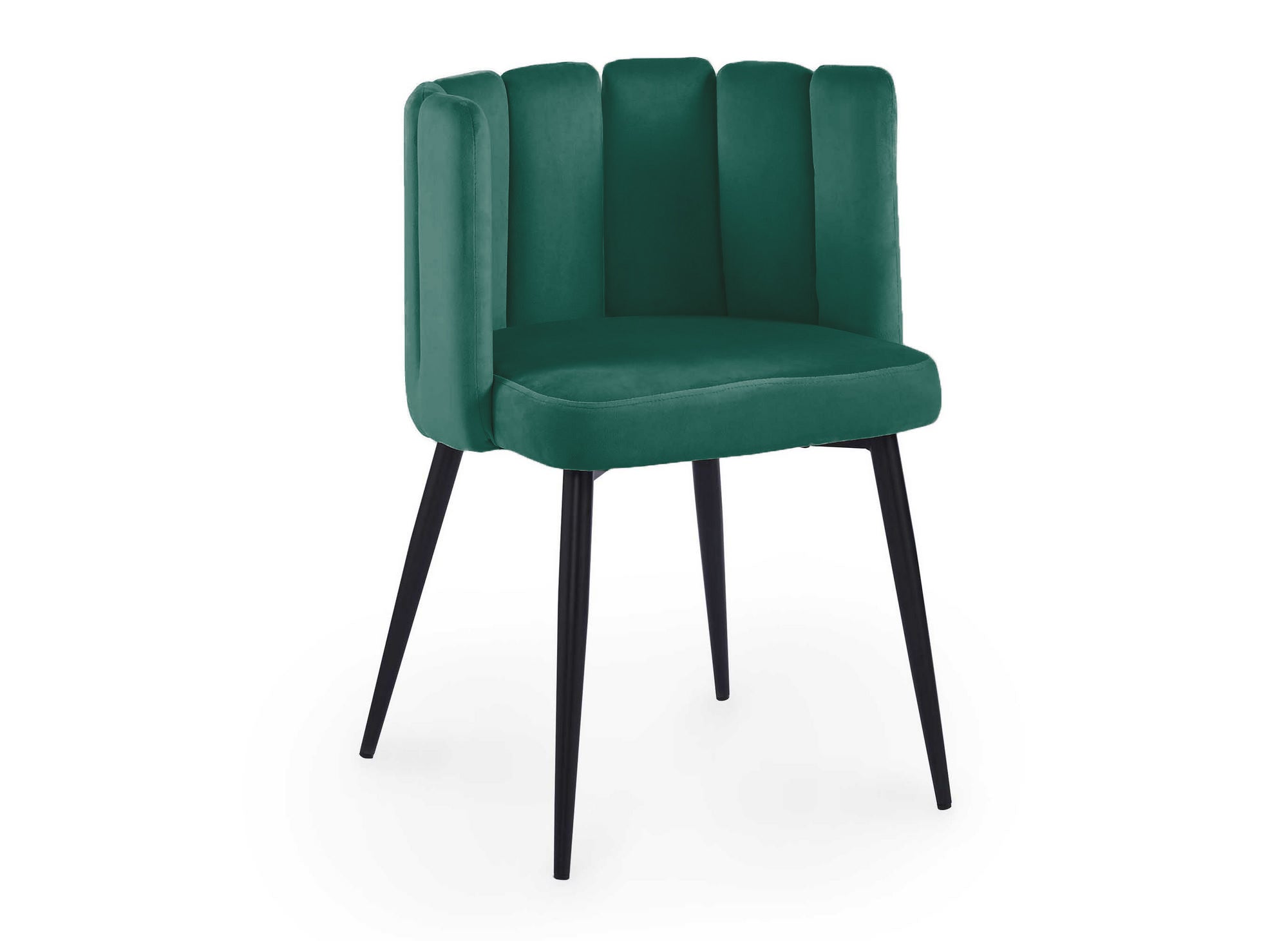 2er-Set DEBBY Designer-Stühle aus grünem Samt
