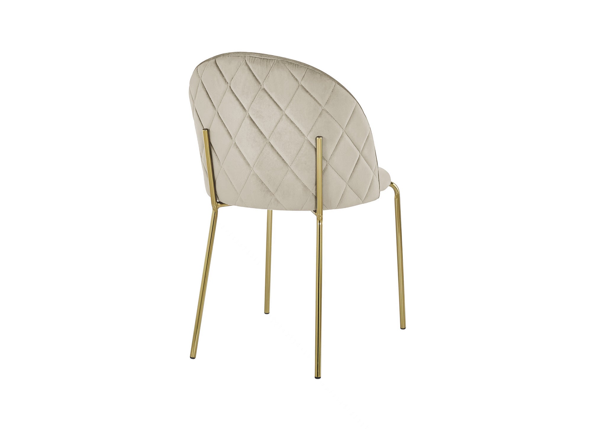 2er-Set Designer-Stühle KENNETH aus beigem Samt