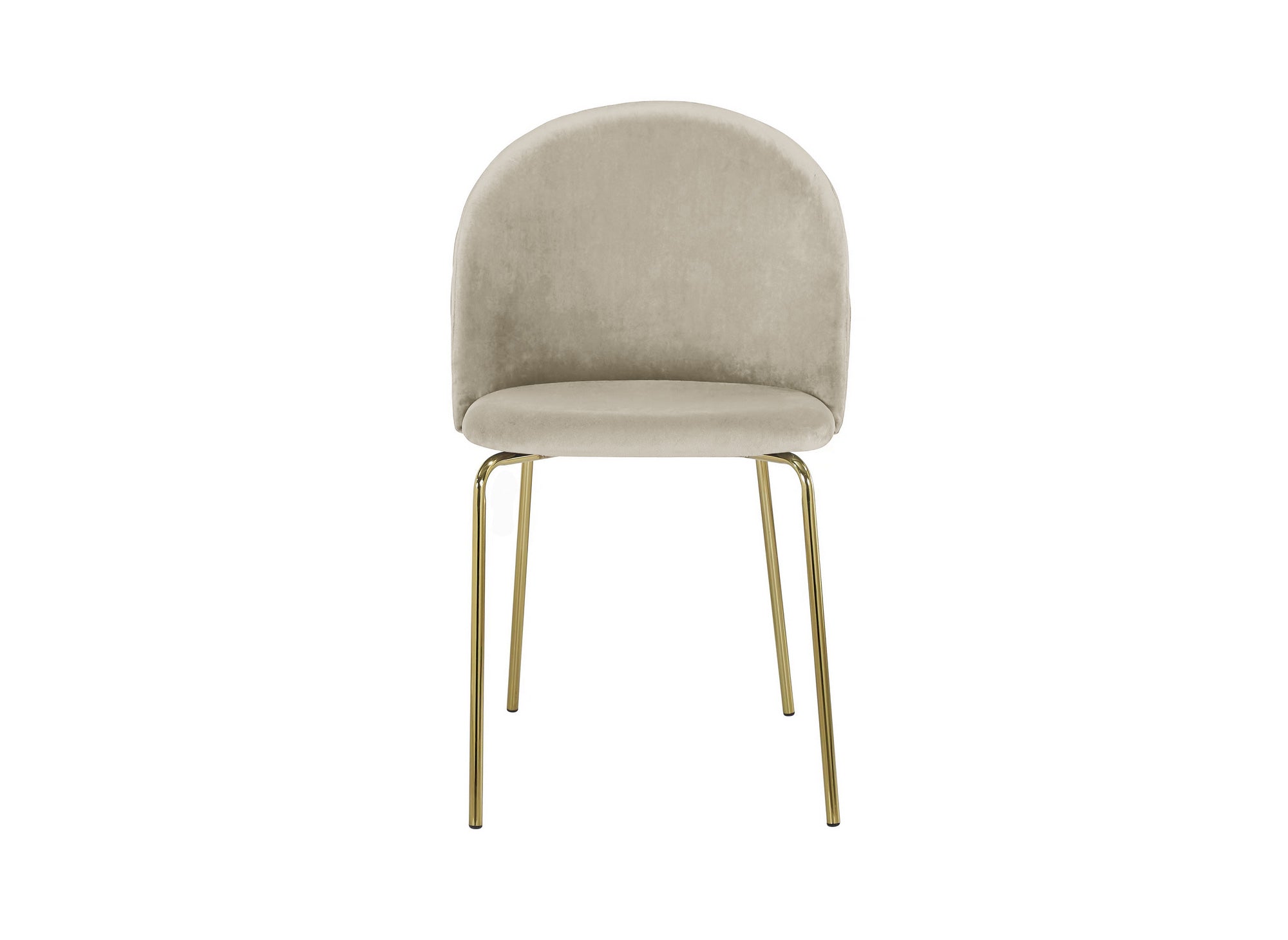 2er-Set Designer-Stühle KENNETH aus beigem Samt