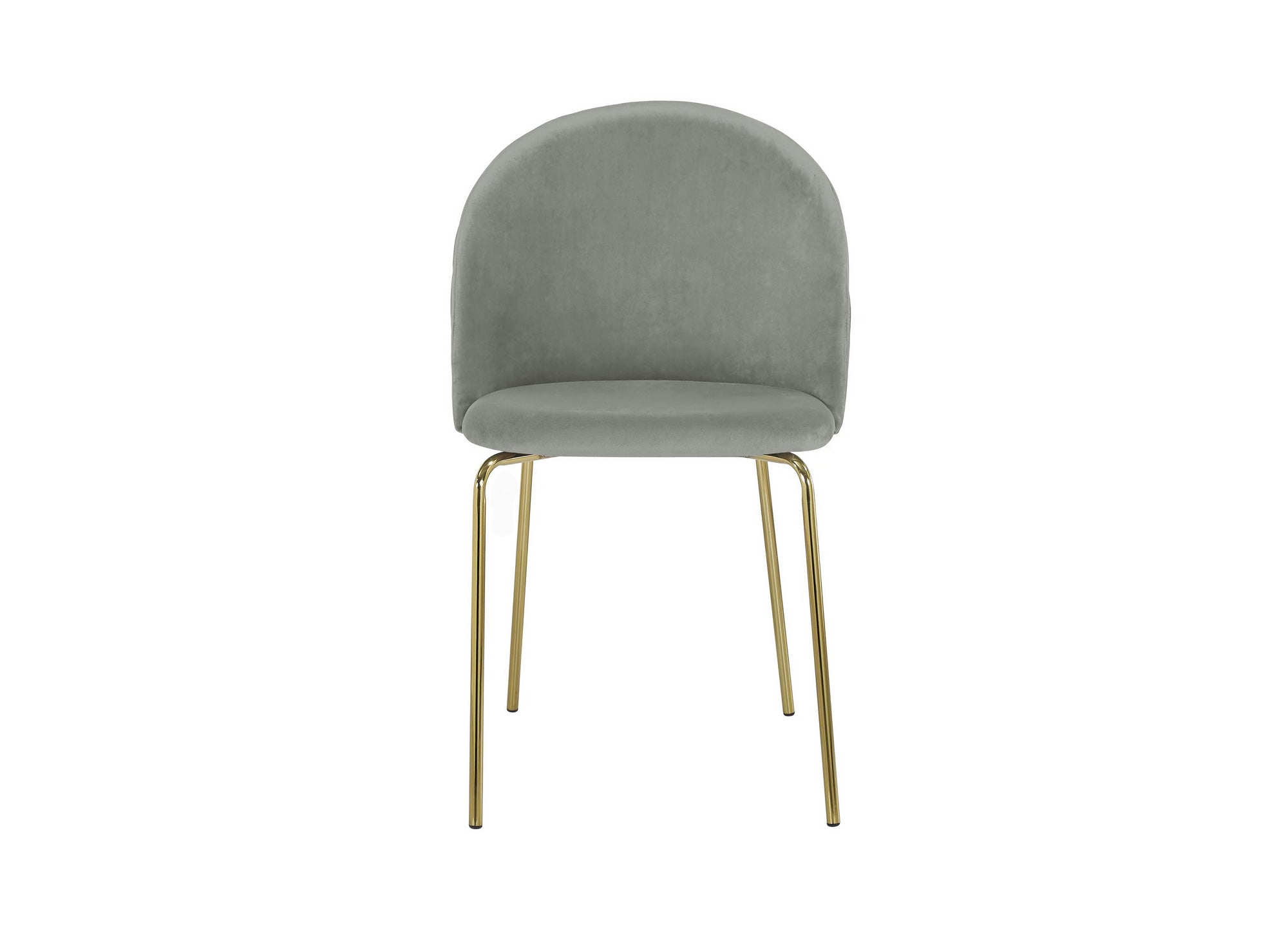2er-Set KENNETH Designer-Stühle aus grauem Samt