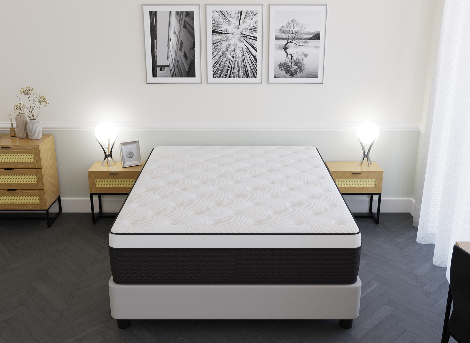 Hybrid-Memoryschaum-Matratze 180 x 200 cm, Dicke 37 cm - KISSEN
