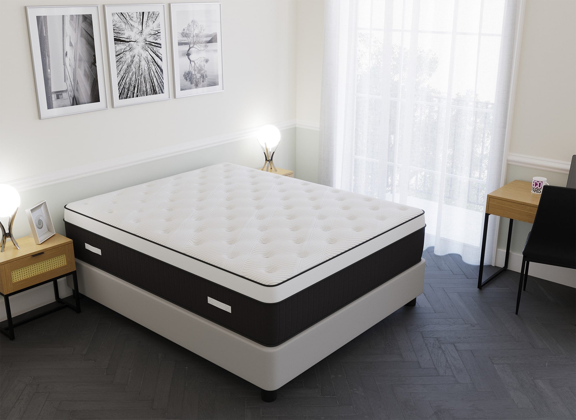 Hybrid-Memoryschaum-Matratze 180 x 200 cm, Dicke 37 cm - KISSEN