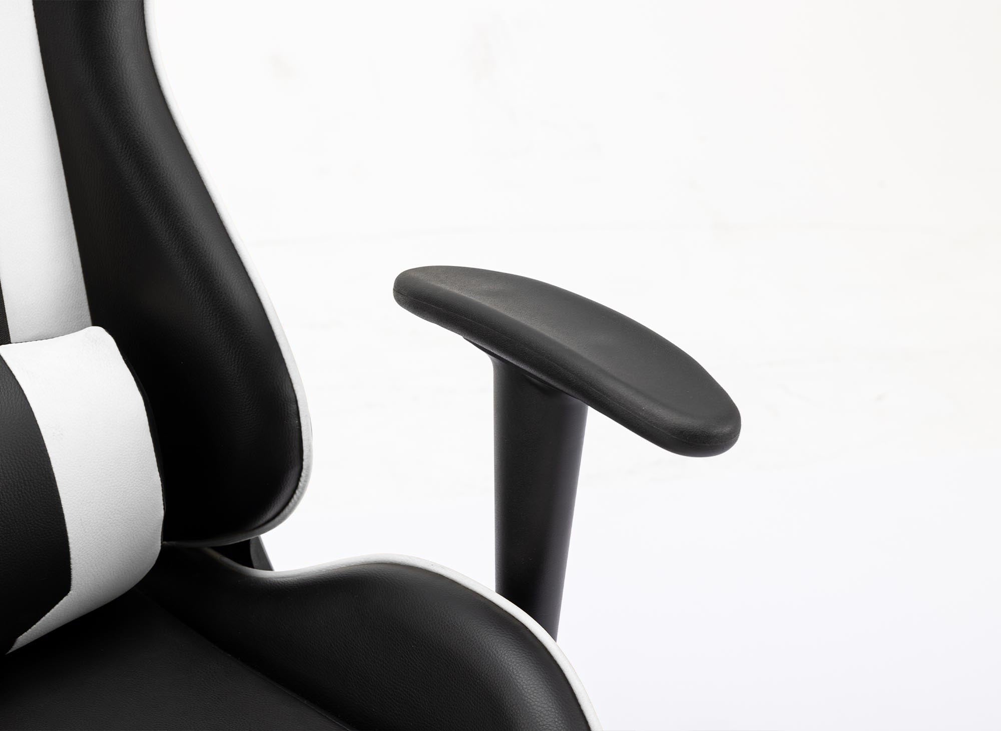 LYHAM Gaming-Stuhl aus Kunstleder in Schwarz und Weiß