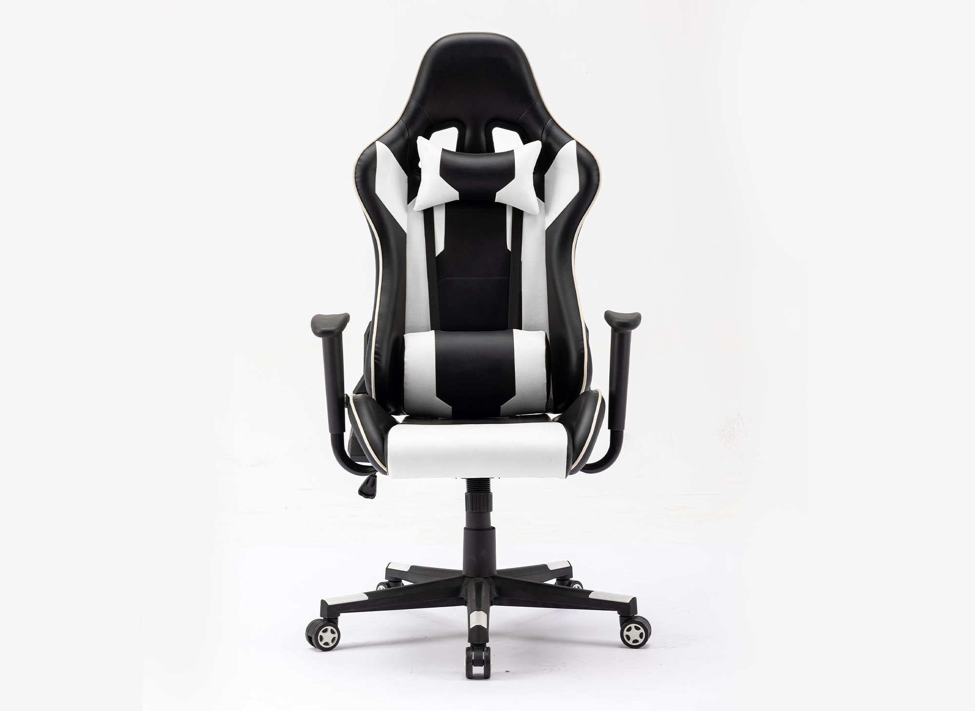 LYHAM Gaming-Stuhl aus Kunstleder in Schwarz und Weiß