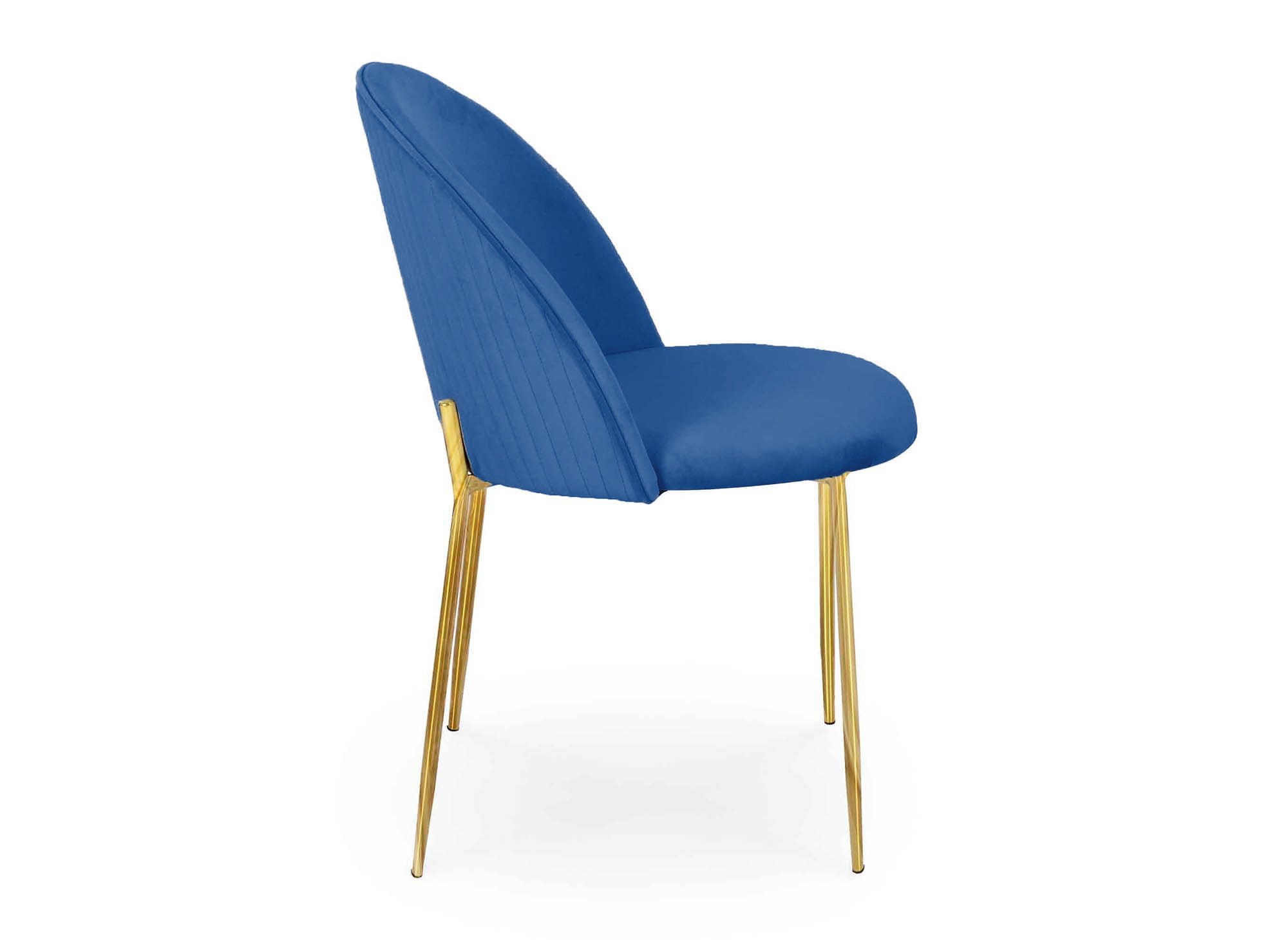 2er-Set Designerstühle aus blauem Samt ARABEL