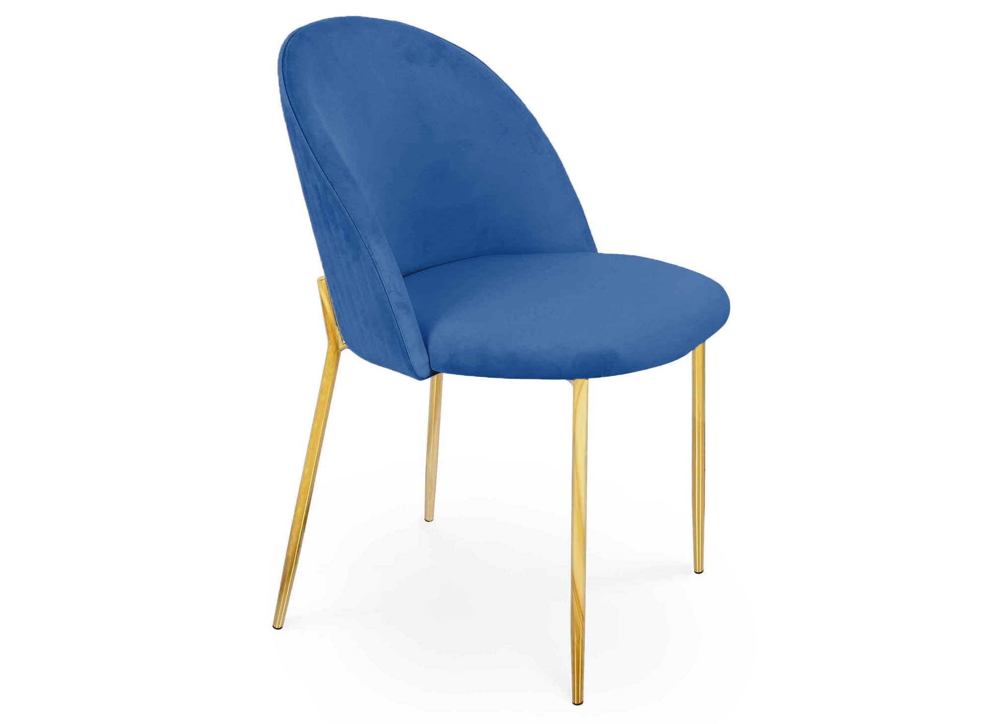 2er-Set Designerstühle aus blauem Samt ARABEL