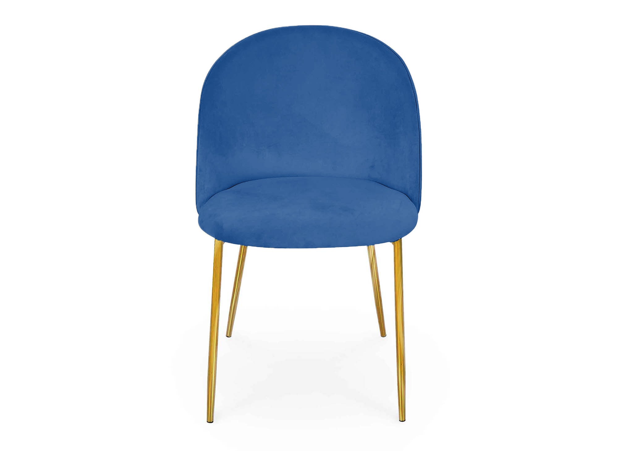 2er-Set Designerstühle aus blauem Samt ARABEL