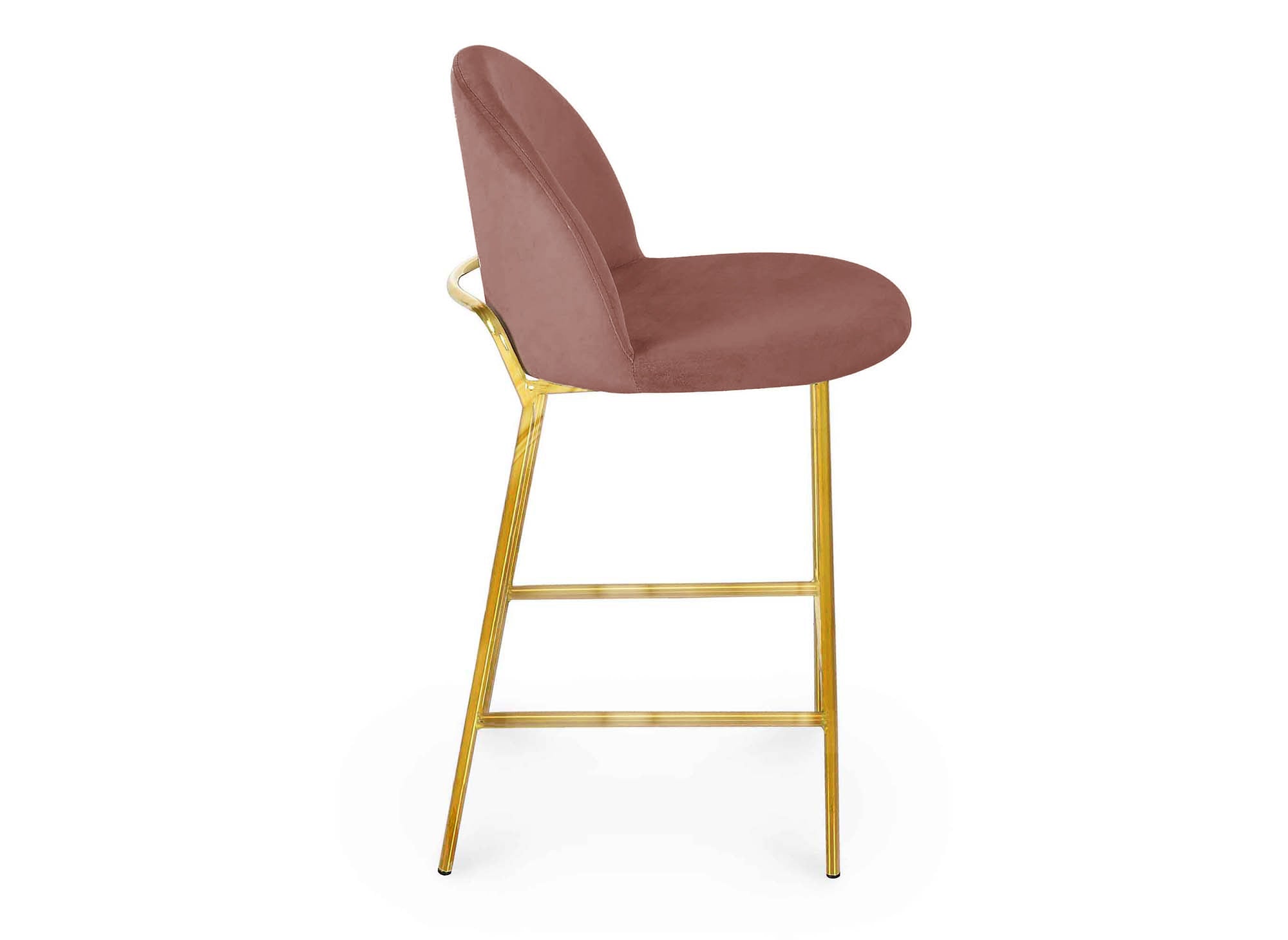 2er-Set Designer-Barhocker aus rosa Samt ARABEL