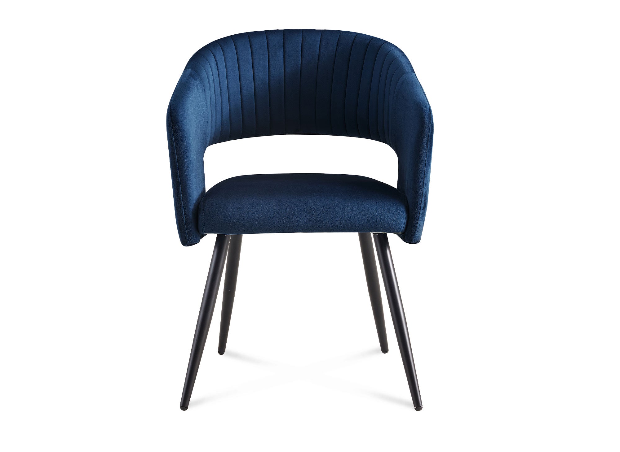 2er-Set GLORIA Designer-Stühle aus blauem Samt