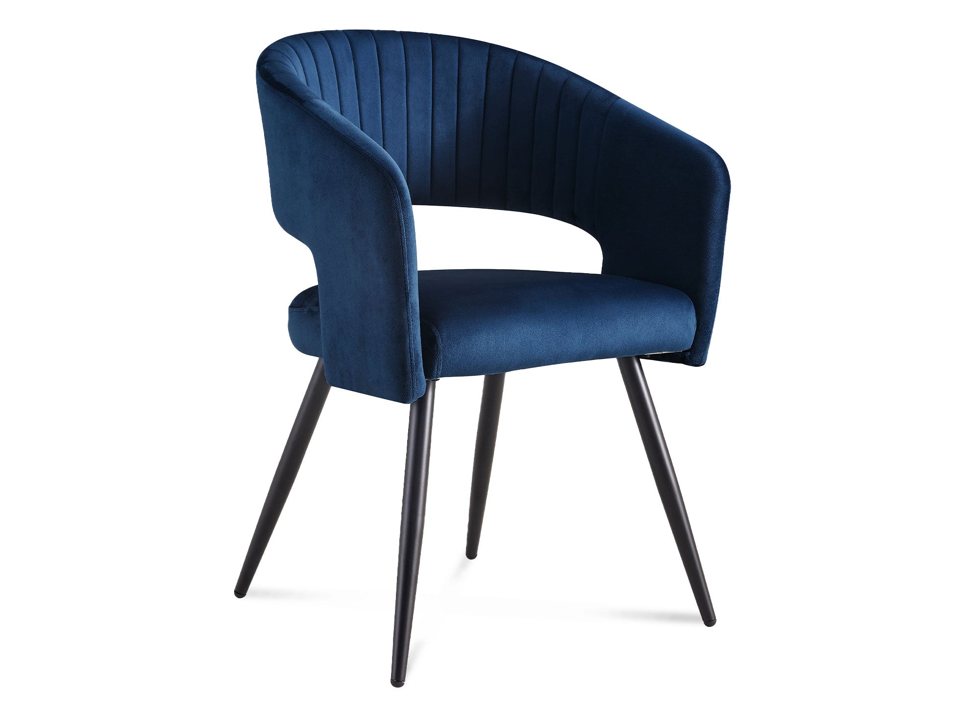 2er-Set GLORIA Designer-Stühle aus blauem Samt