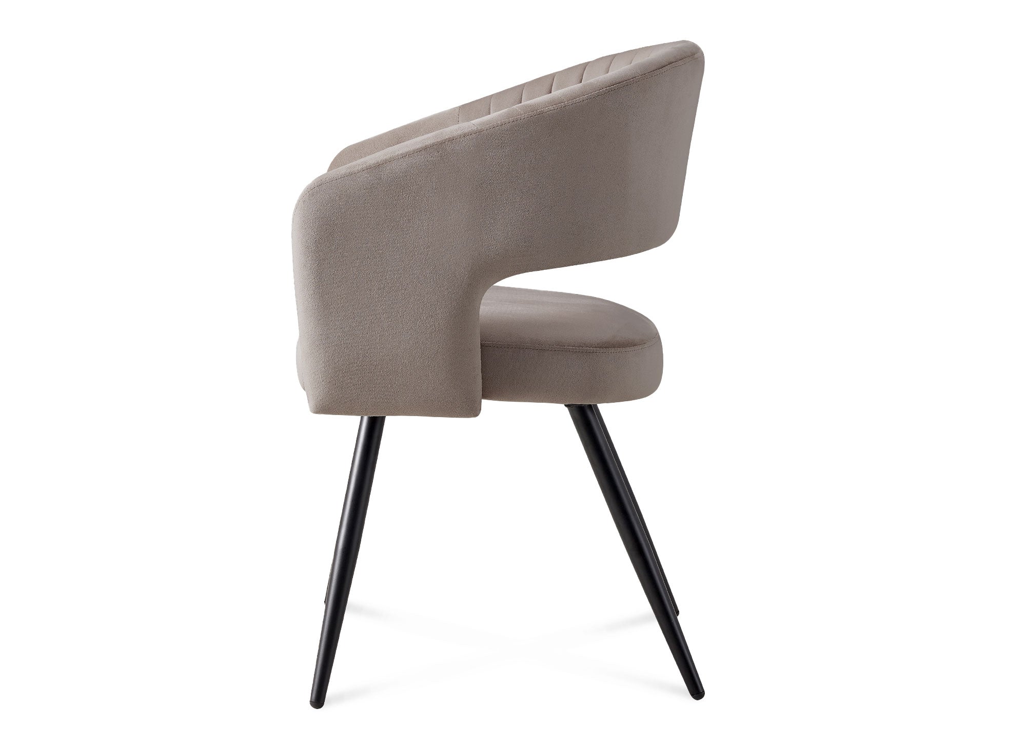 2er-Set GLORIA Designer-Stühle in beigem Samt