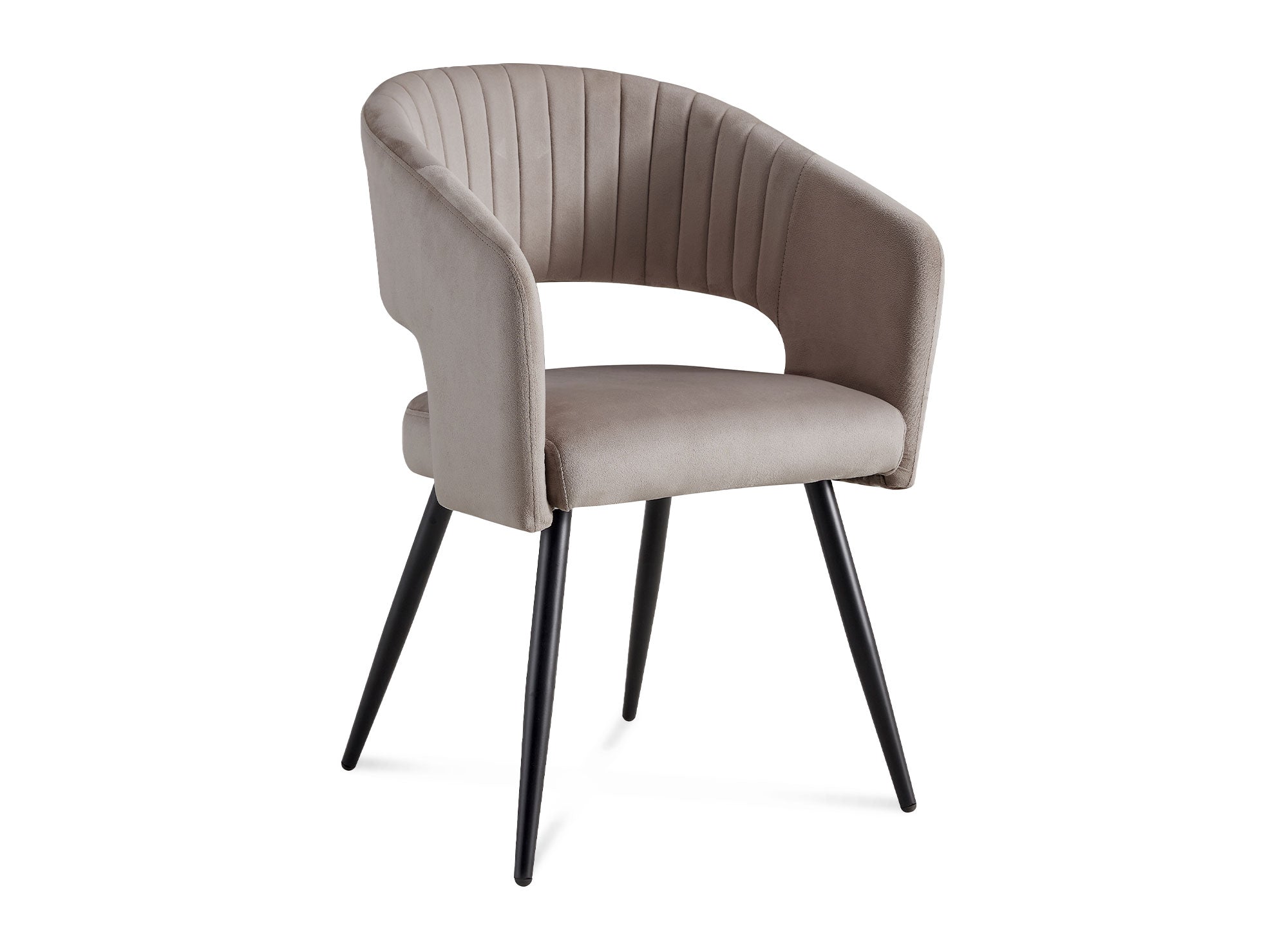 2er-Set GLORIA Designer-Stühle in beigem Samt