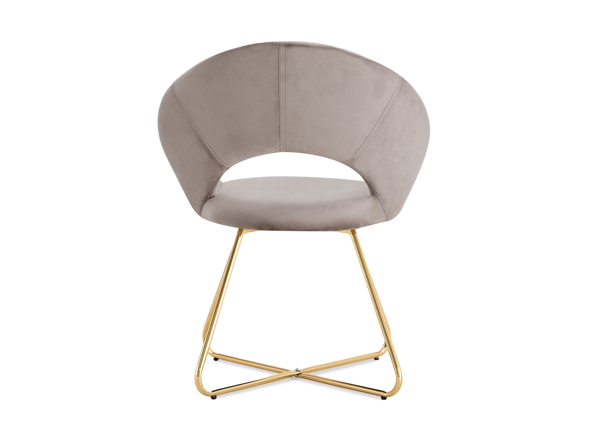 2er-Set Designer-Stühle PETRA aus beigem Samt