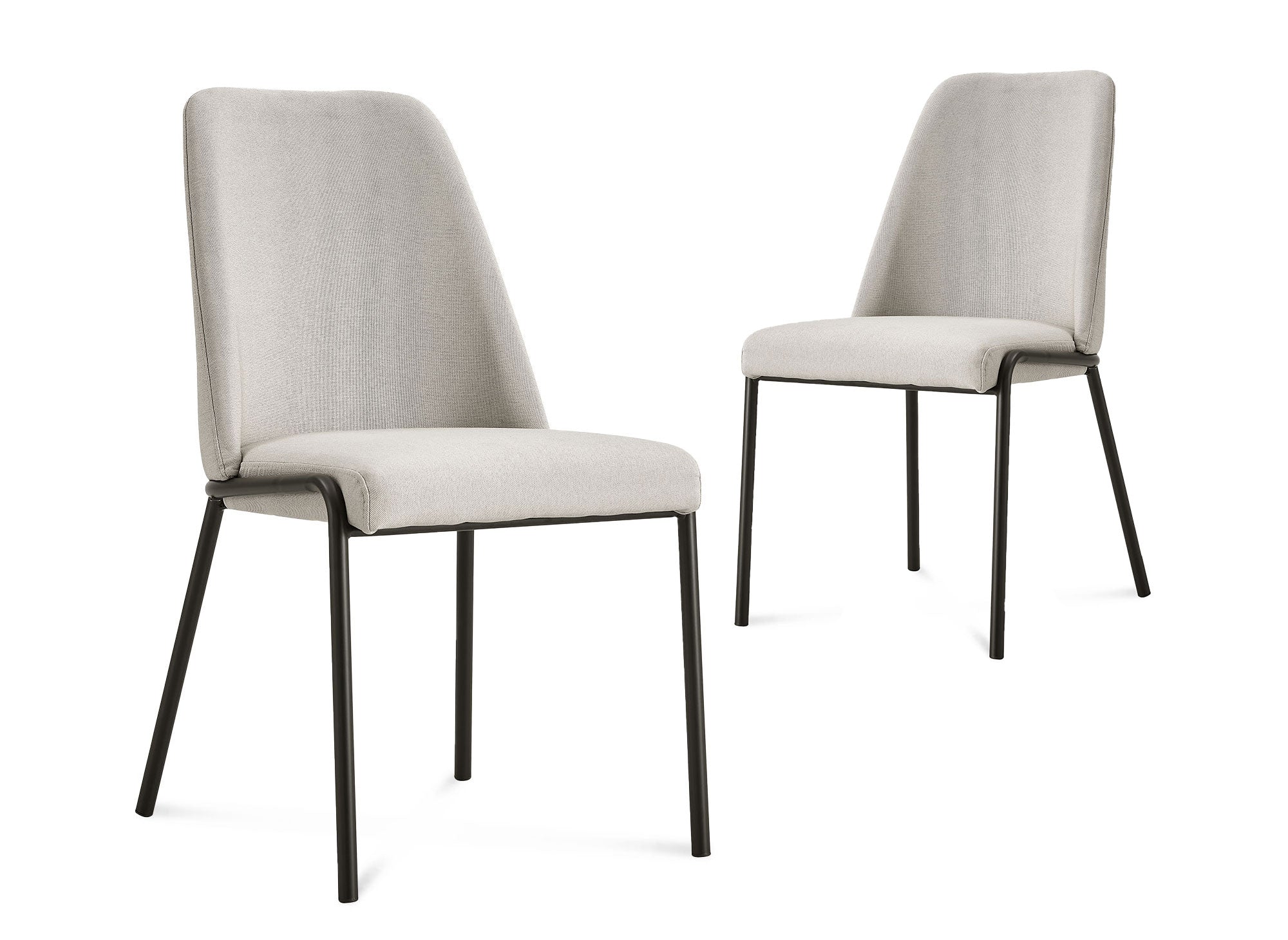 2er-Set Stühle aus beigem Stoff APRIL