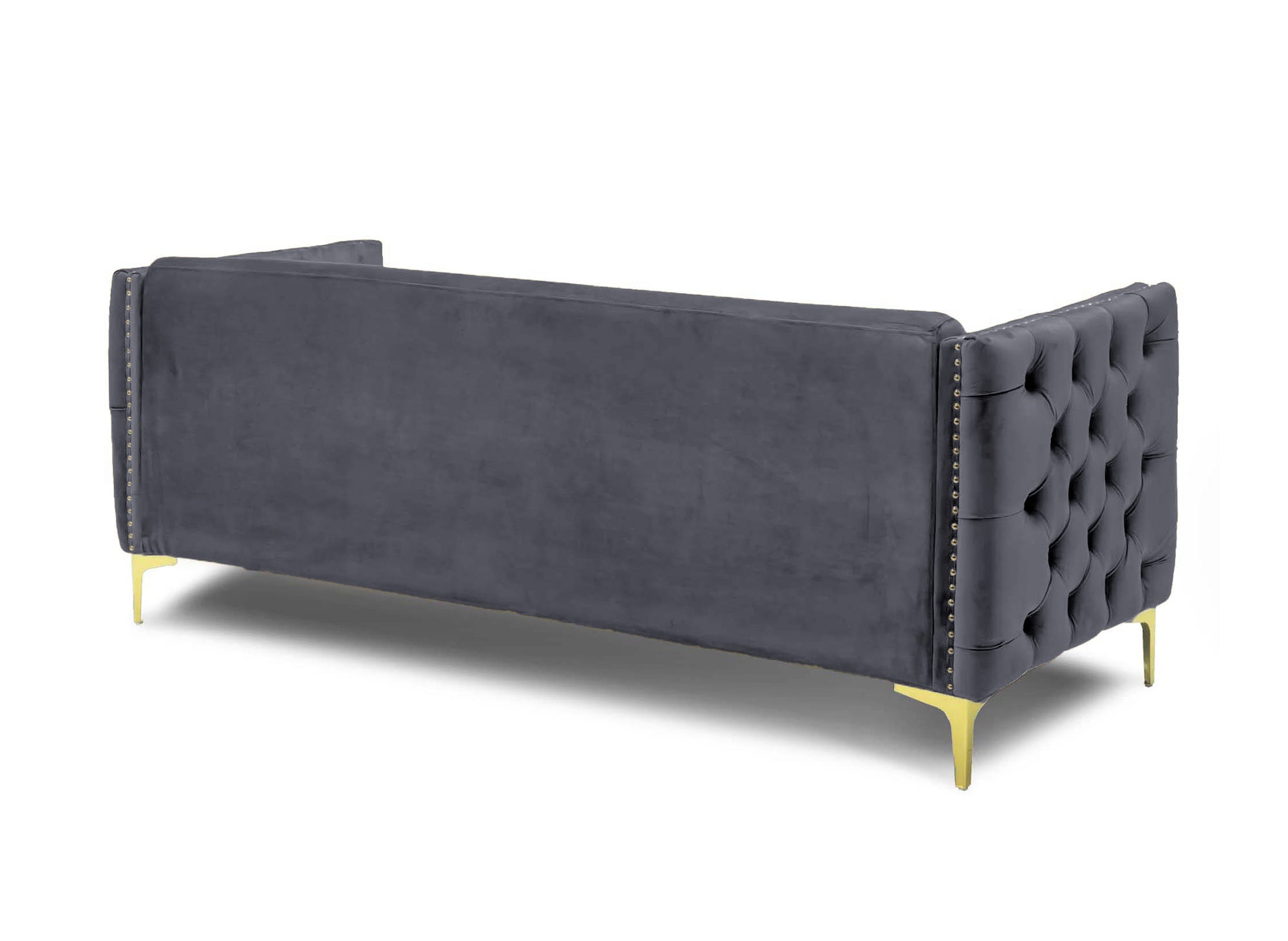 CYNTHIA 3-Sitzer-Sofa aus grauem Samt