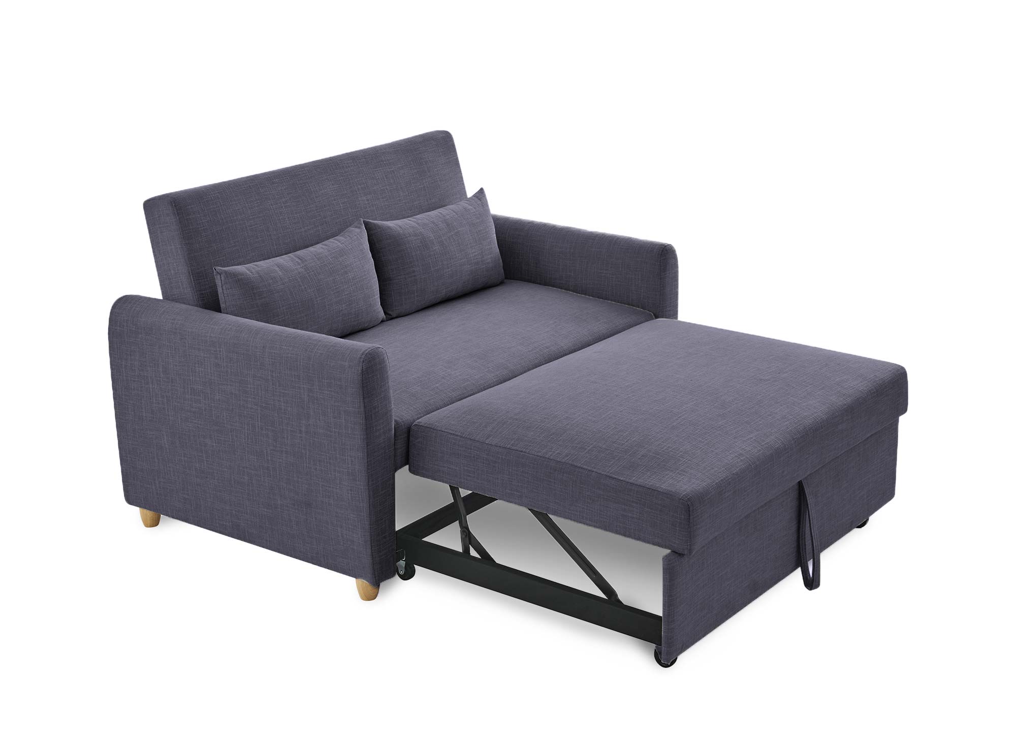 Skandinavisches Schlafsofa aus dunkelgrauem Stoff KALAYA