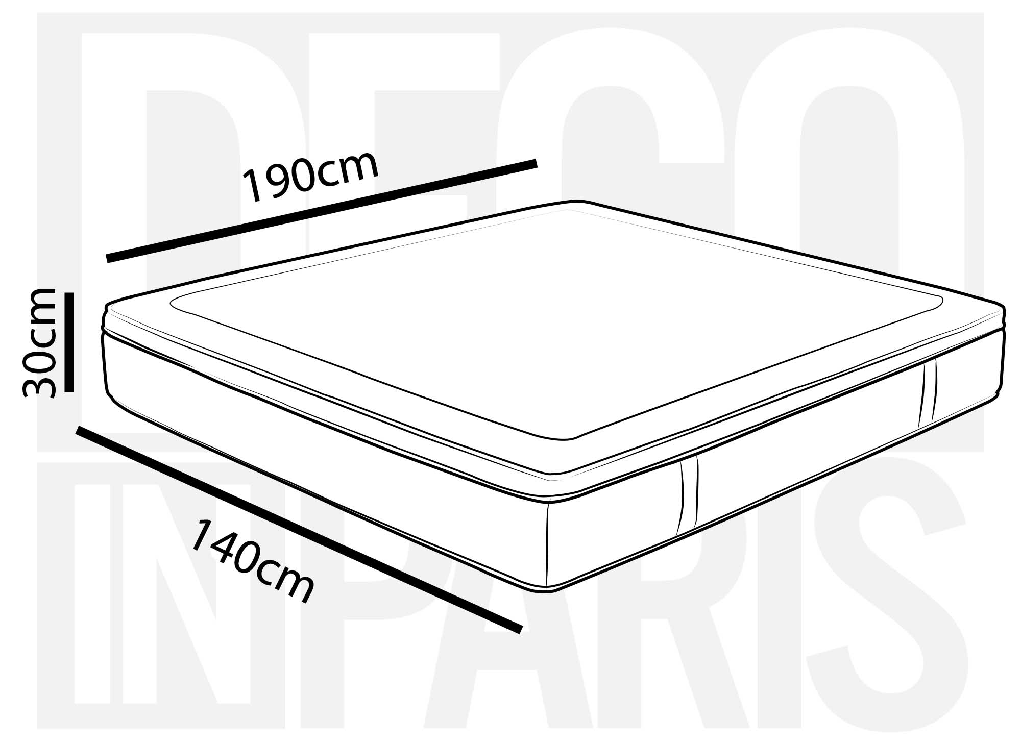 Hybrid-Taschenfederkernmatratze 140 x 190 cm, Dicke 30 cm ASTRO