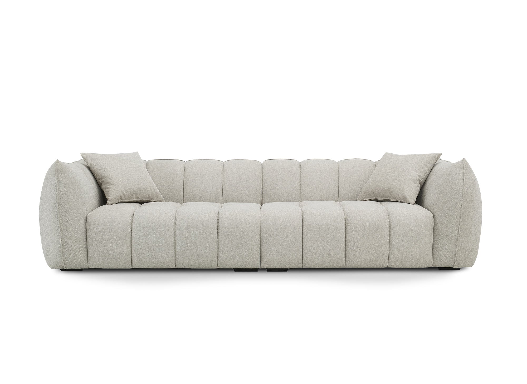 ALISSA 4-Sitzer-Sofa aus beigefarbenem Stoff