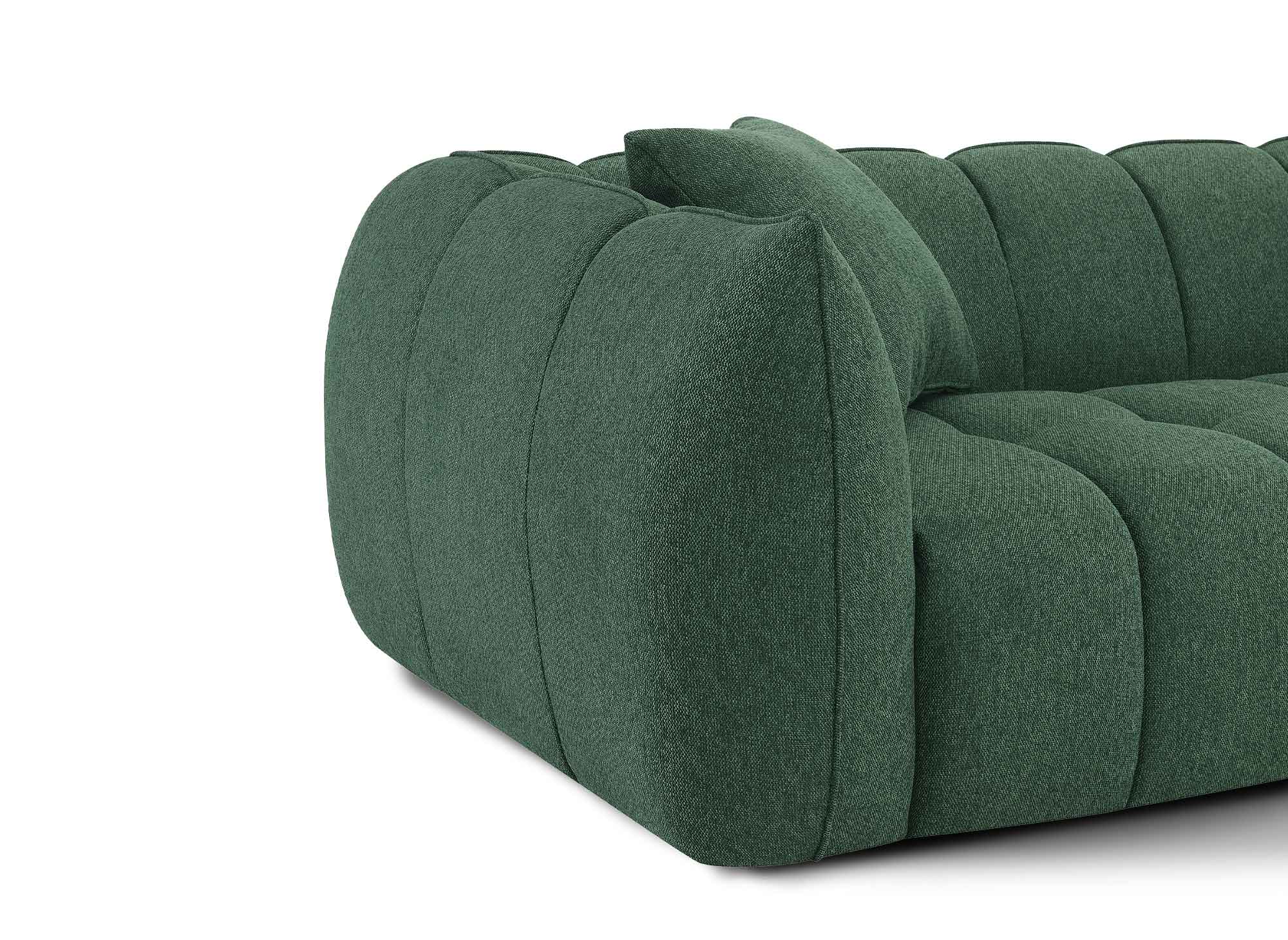 ALISSA 3-Sitzer-Sofa aus grünem Stoff