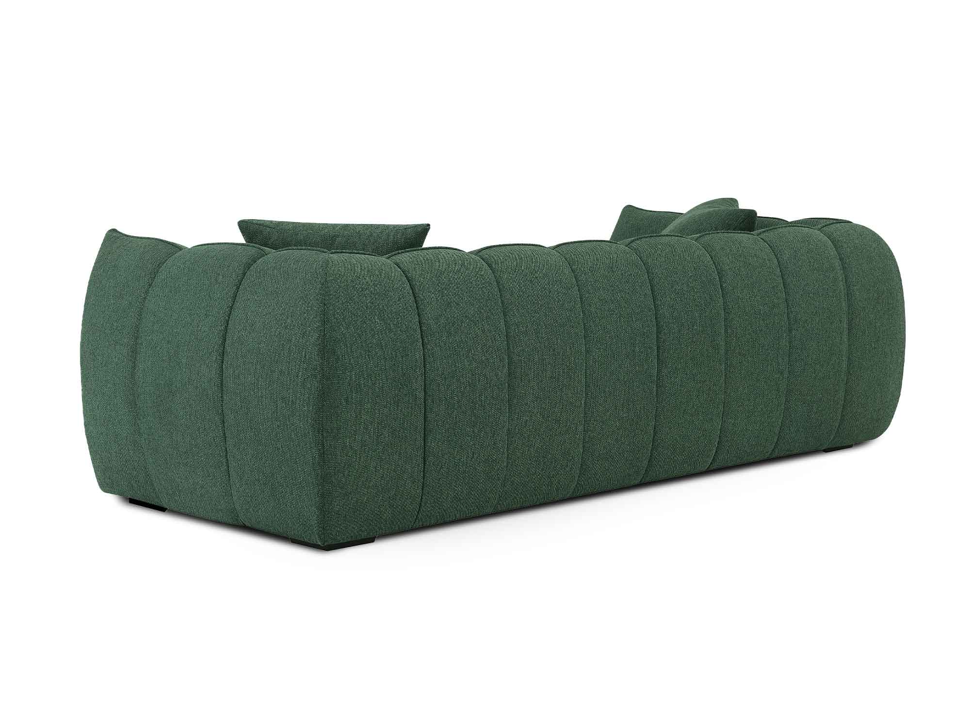 ALISSA 3-Sitzer-Sofa aus grünem Stoff