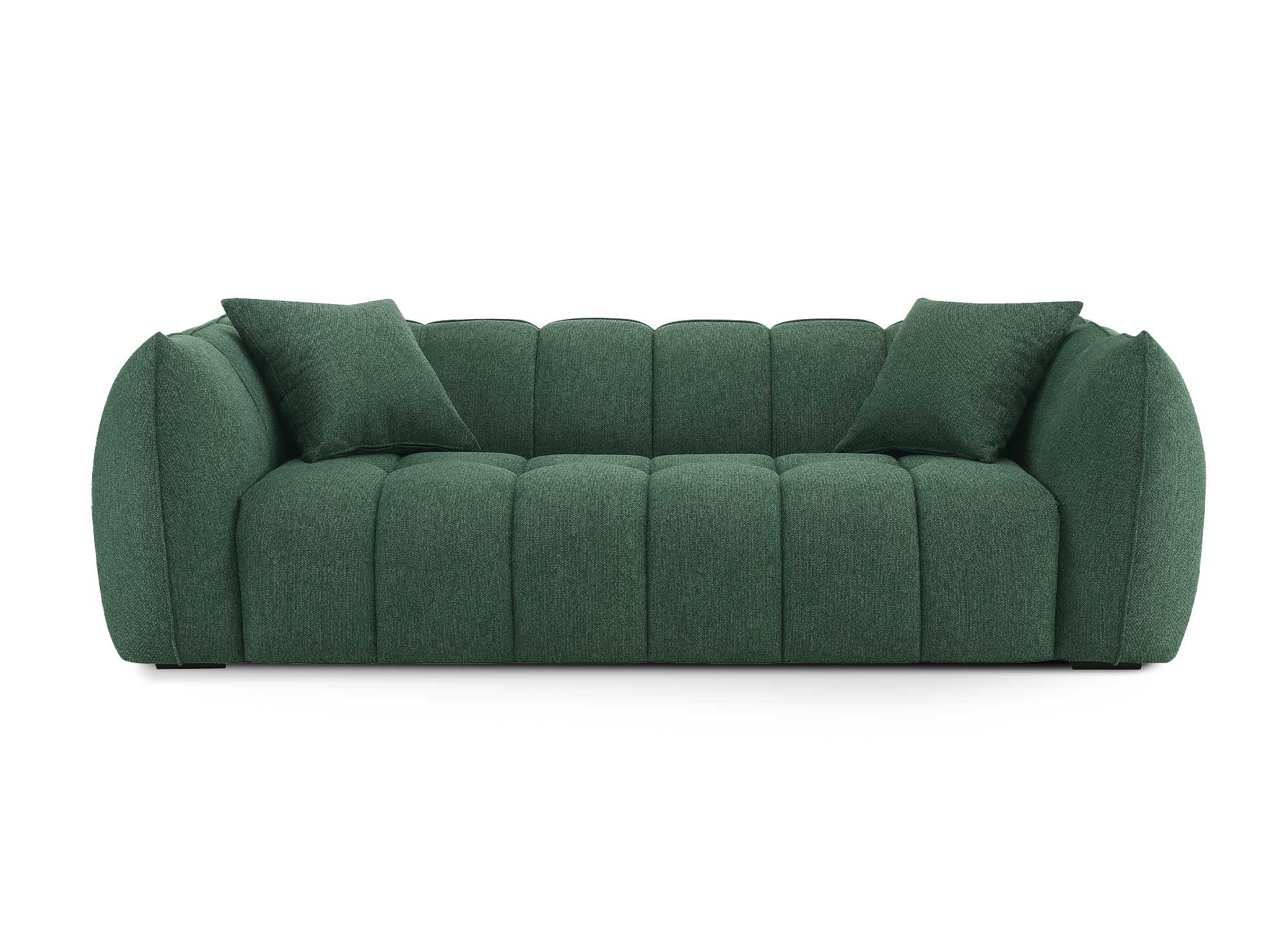 ALISSA 3-Sitzer-Sofa aus grünem Stoff