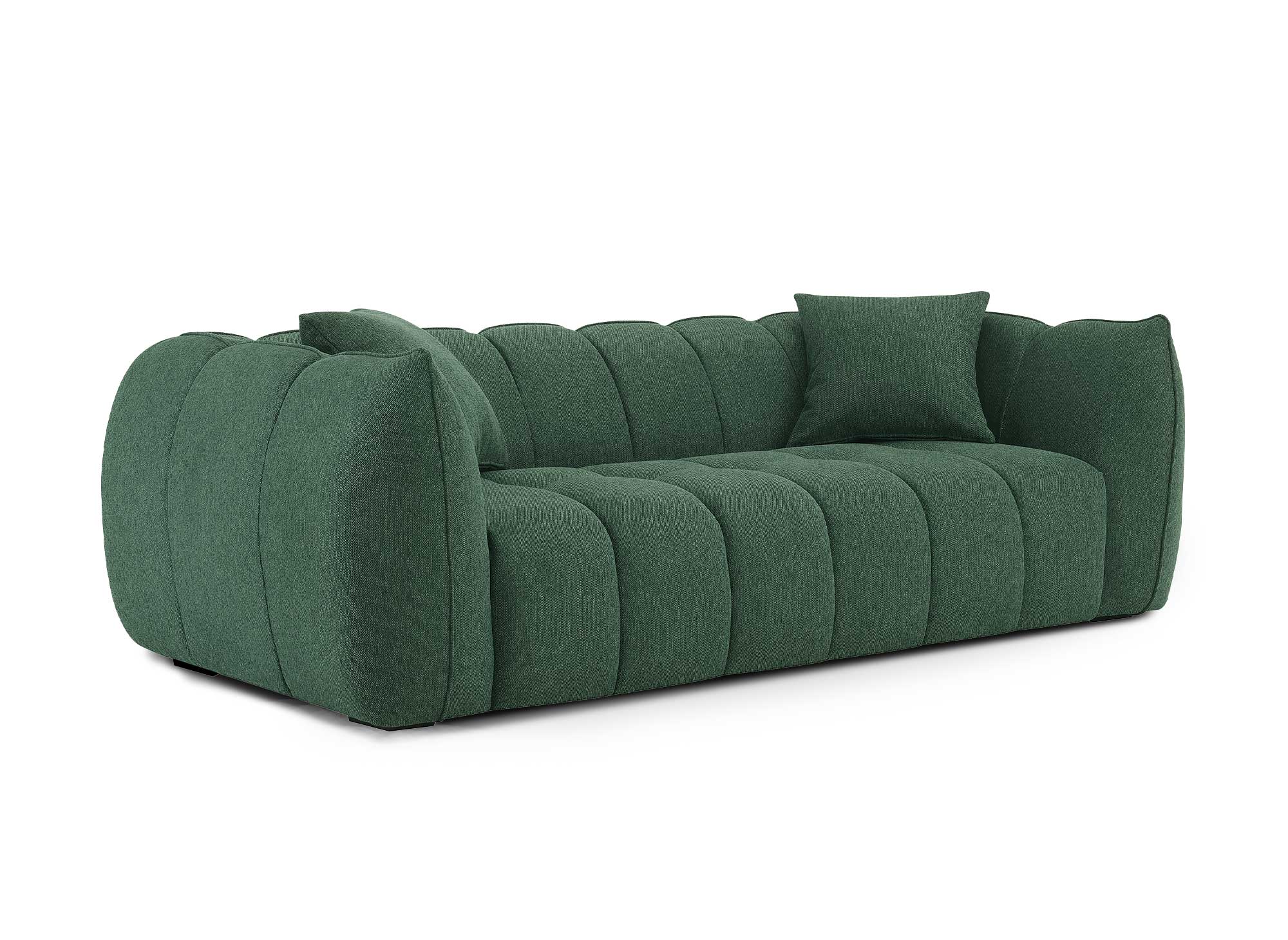ALISSA 3-Sitzer-Sofa aus grünem Stoff
