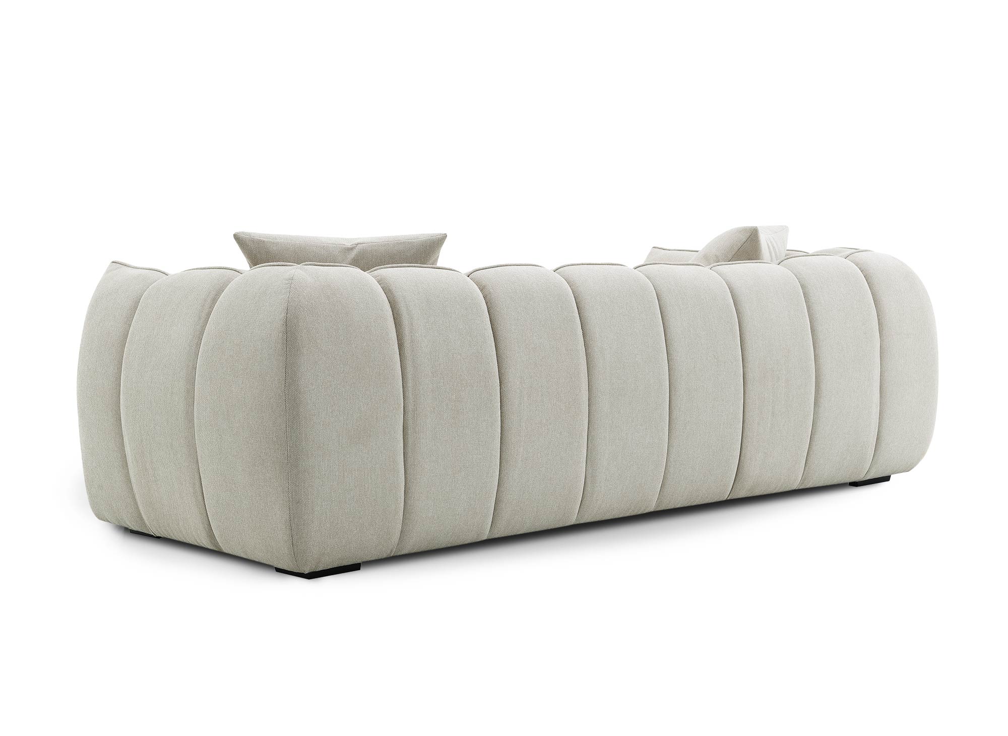 ALISSA 3-Sitzer-Sofa aus beigefarbenem Stoff