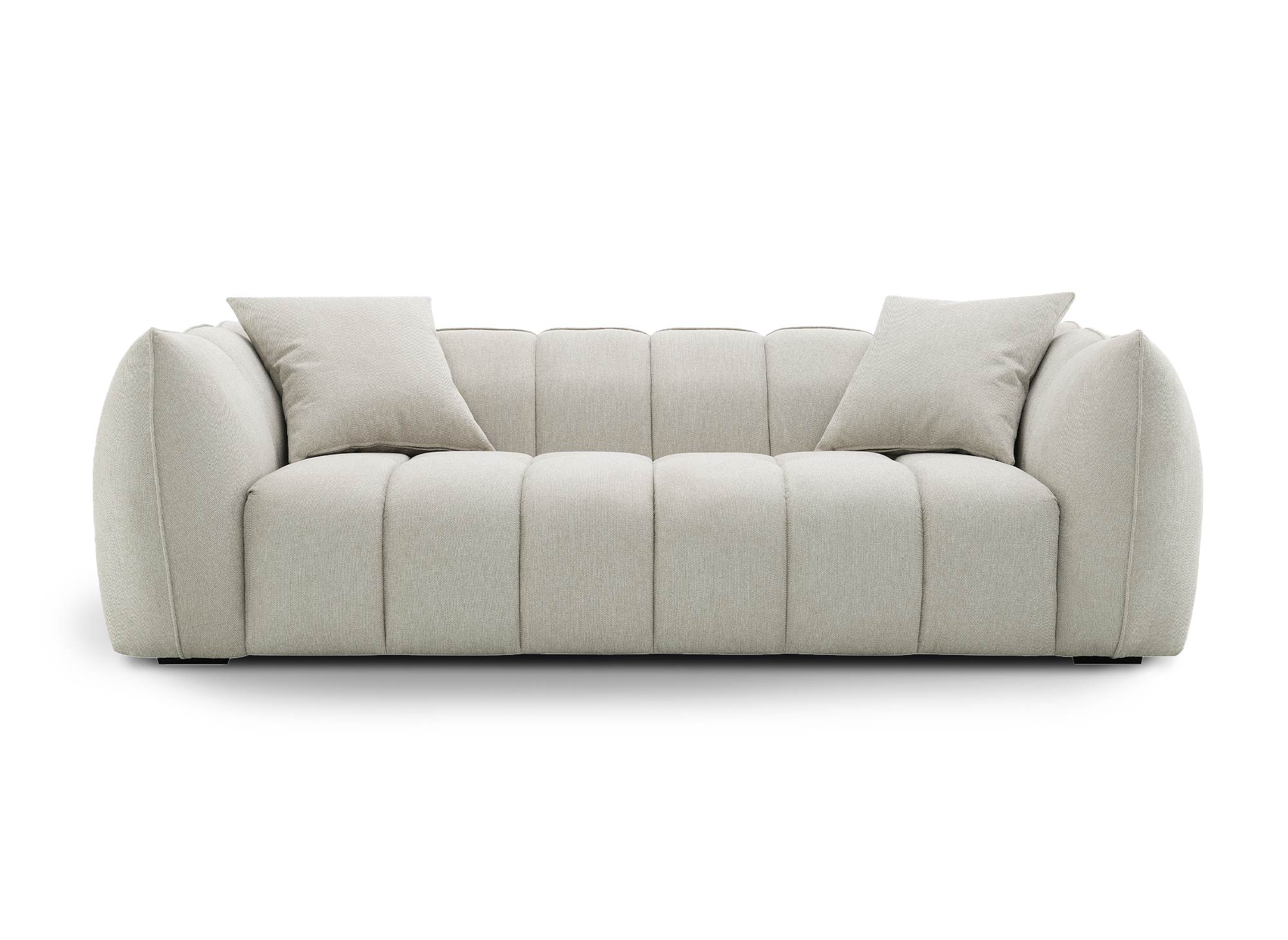 ALISSA 3-Sitzer-Sofa aus beigefarbenem Stoff