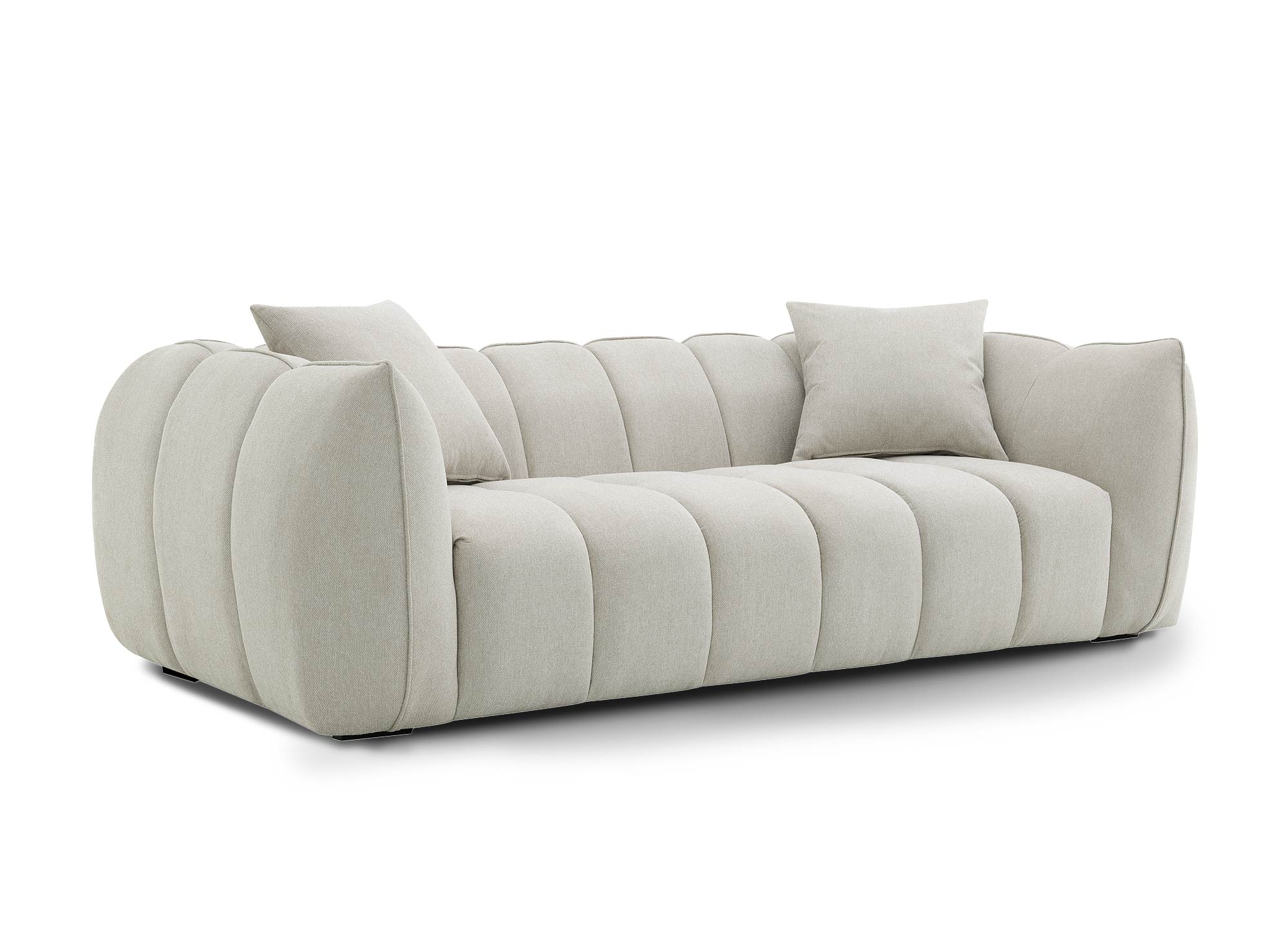 ALISSA 3-Sitzer-Sofa aus beigefarbenem Stoff