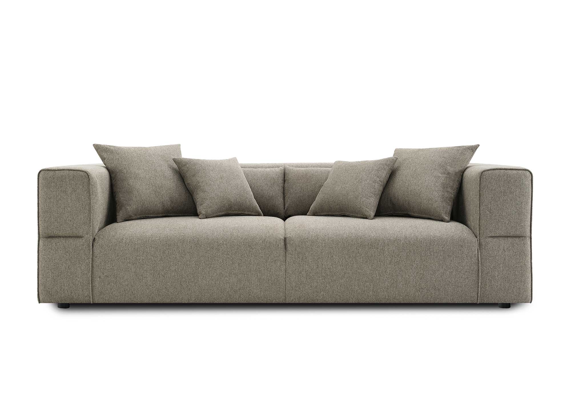 EVELYNE 3-Sitzer-Sofa aus taupefarbenem Stoff