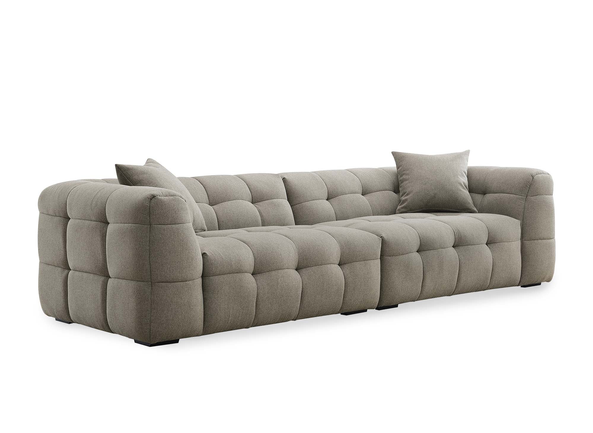 BELLA 4-Sitzer-Sofa aus taupefarbenem Stoff