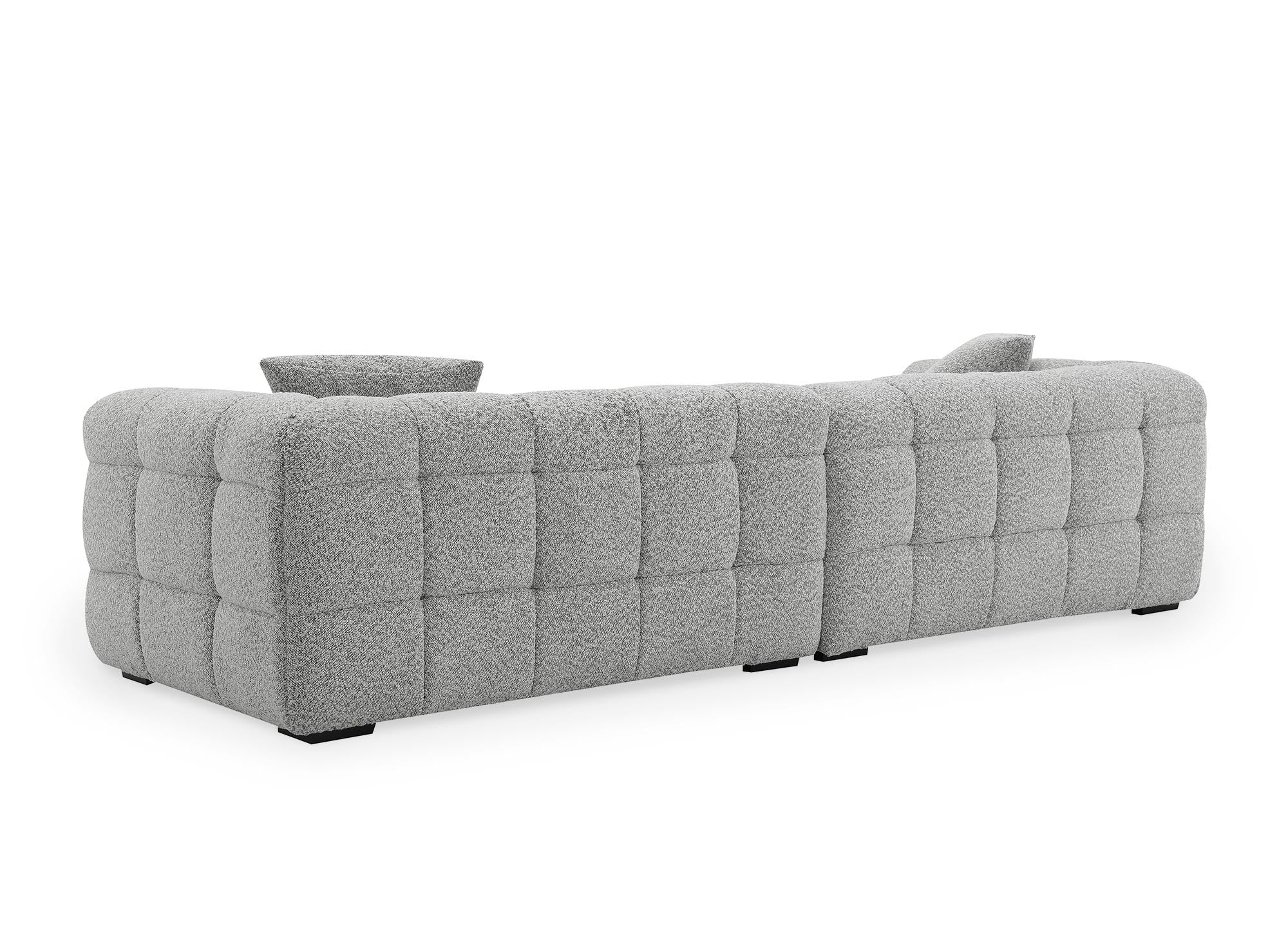 BELLA 4-Sitzer-Sofa in grauer Schaffelloptik