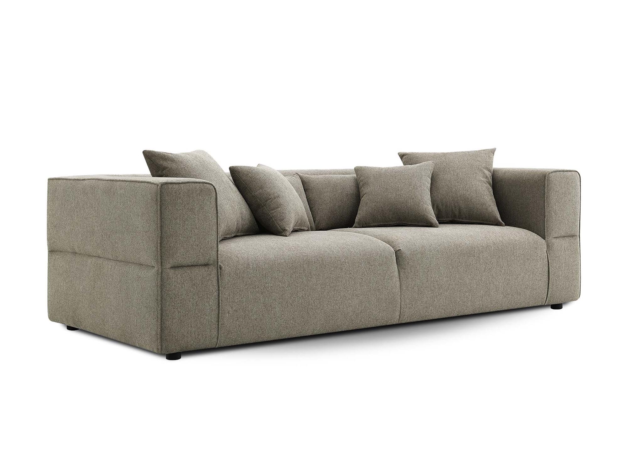 EVELYNE 3-Sitzer-Sofa aus taupefarbenem Stoff