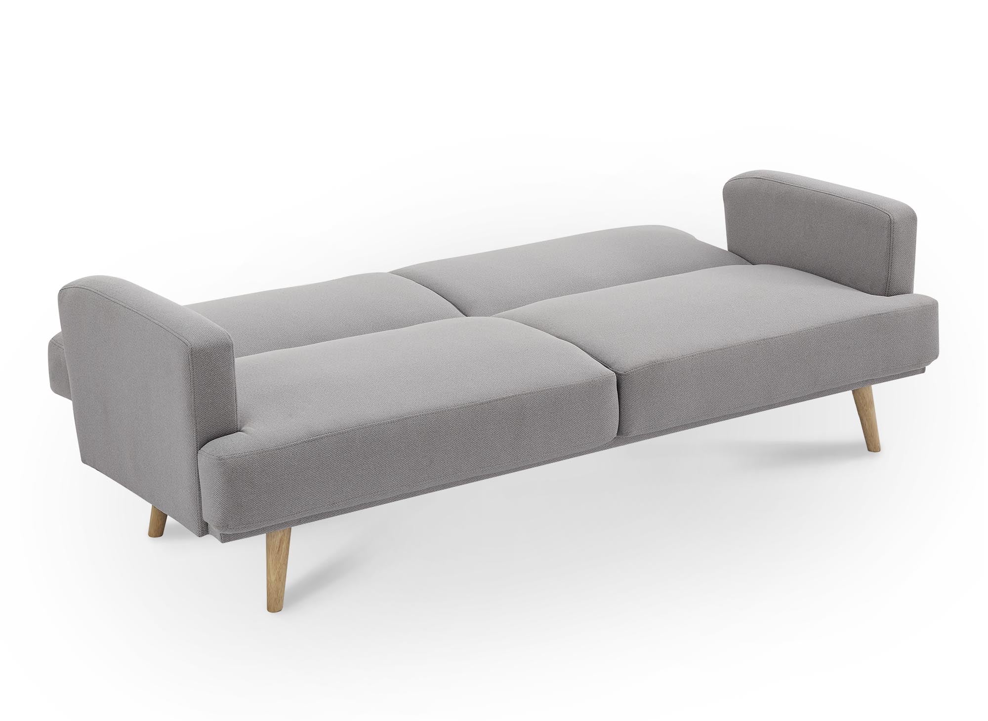 BART 3-Sitzer-Schlafsofa aus grauem Stoff