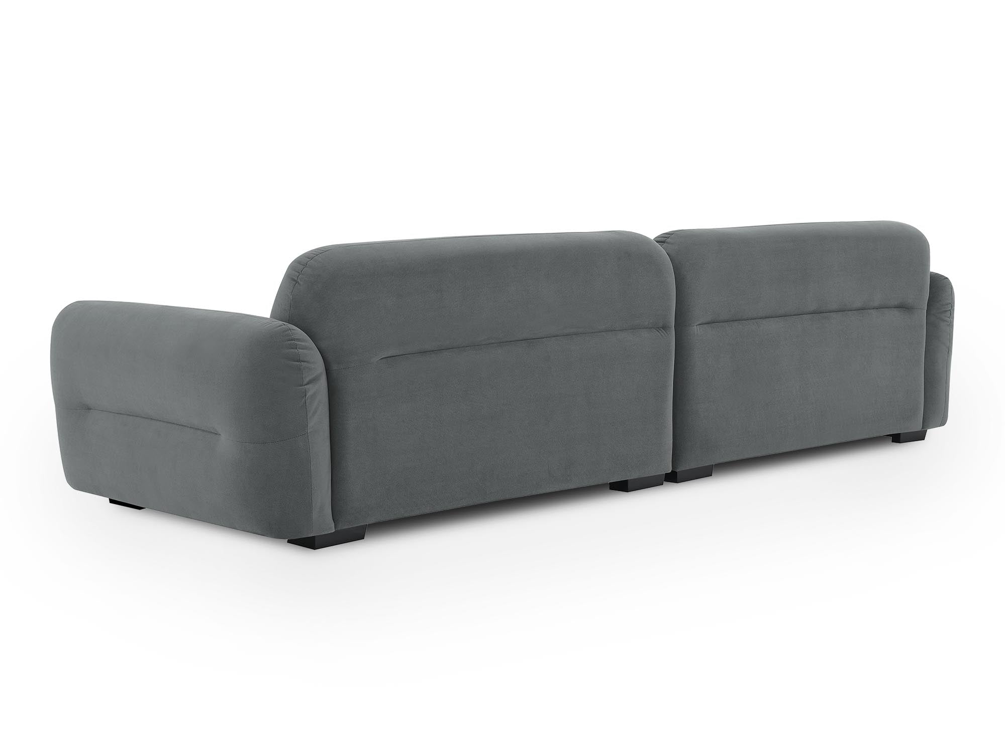 PICASSO 4-Sitzer-Sofa aus grauem Samt