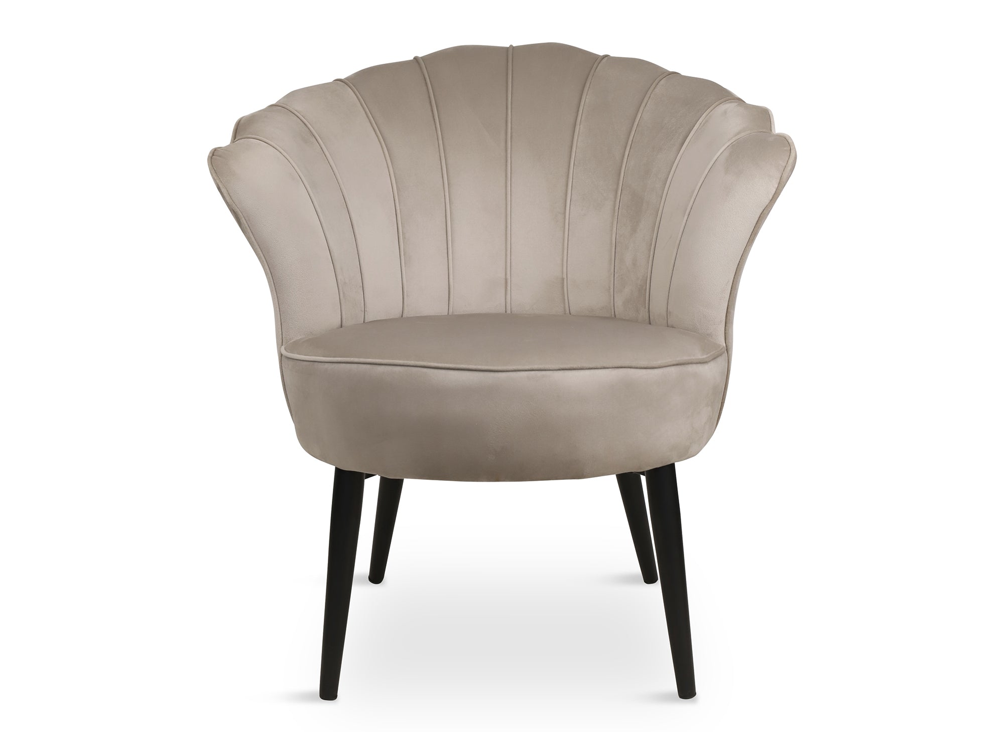 Designer-Sessel ROKIA aus beigem Samt