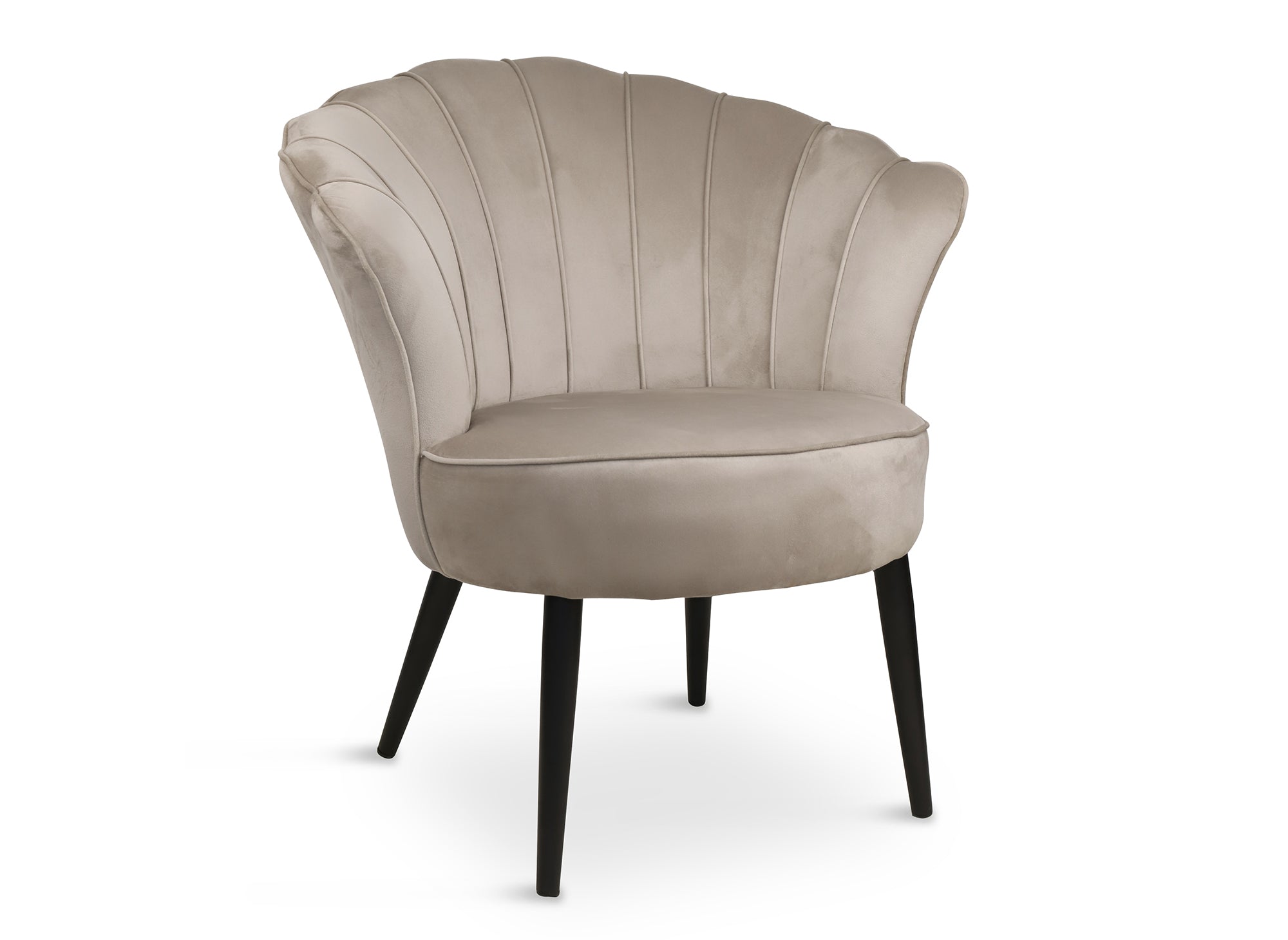 Designer-Sessel ROKIA aus beigem Samt