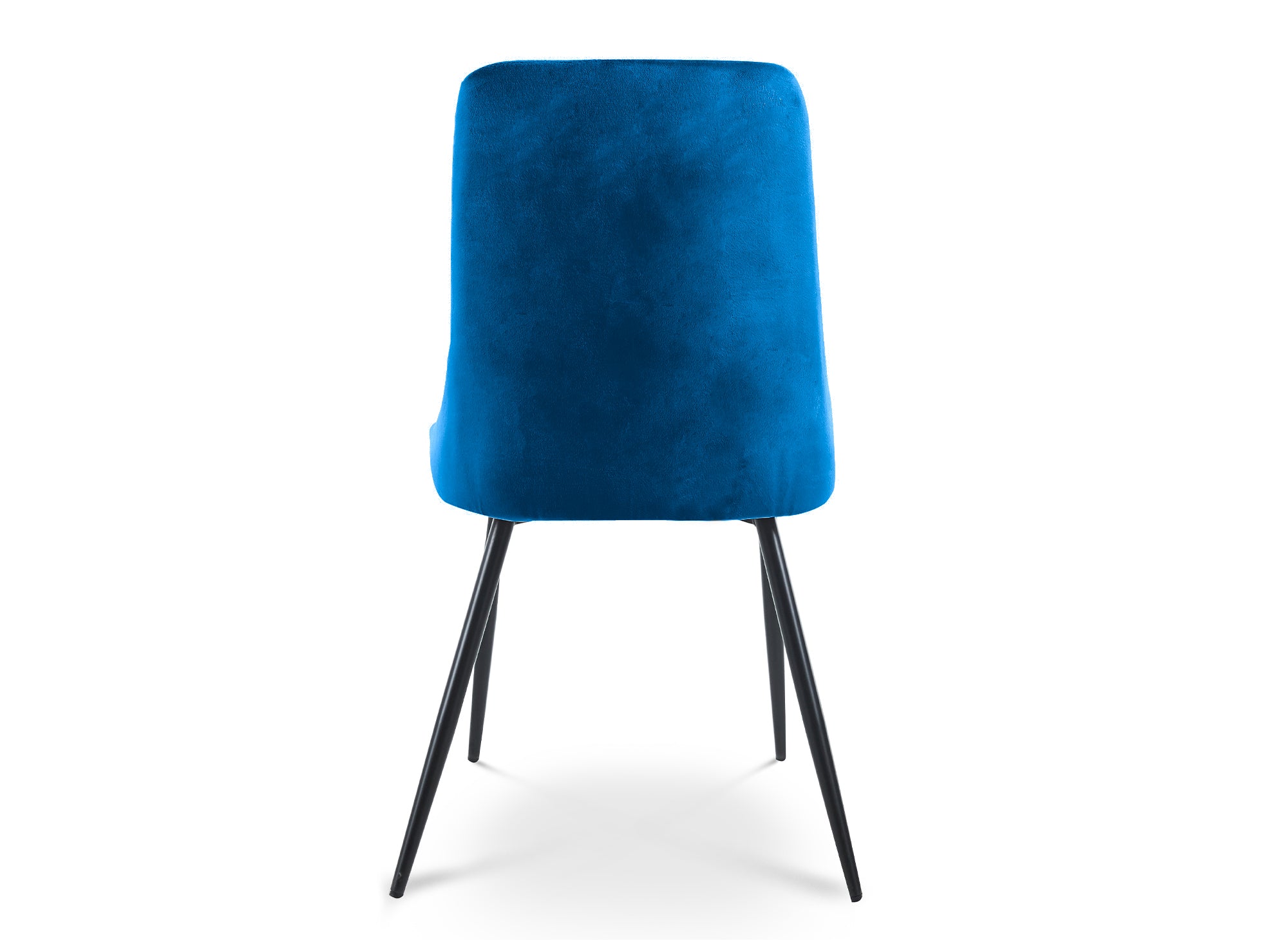 4er-Set OLVEA-Designerstühle aus blauem Samt