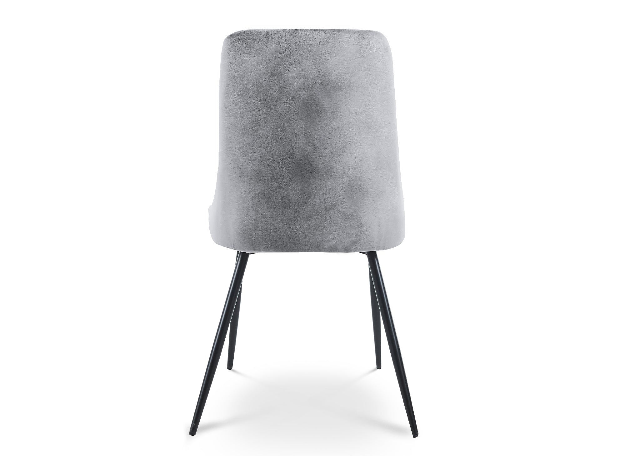 4er-Set OLVEA-Designerstühle aus grauem Samt