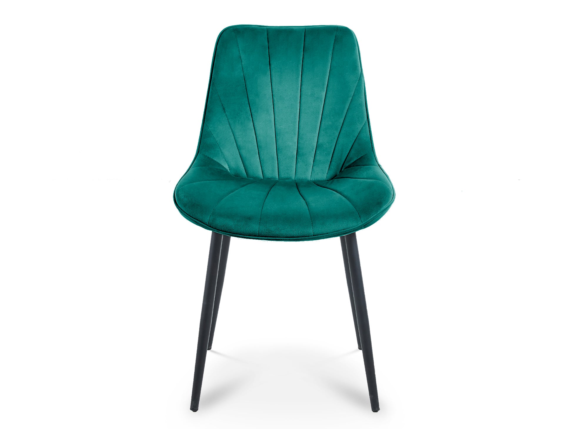 4er-Set ELOVA Designer-Stühle aus grünem Samt