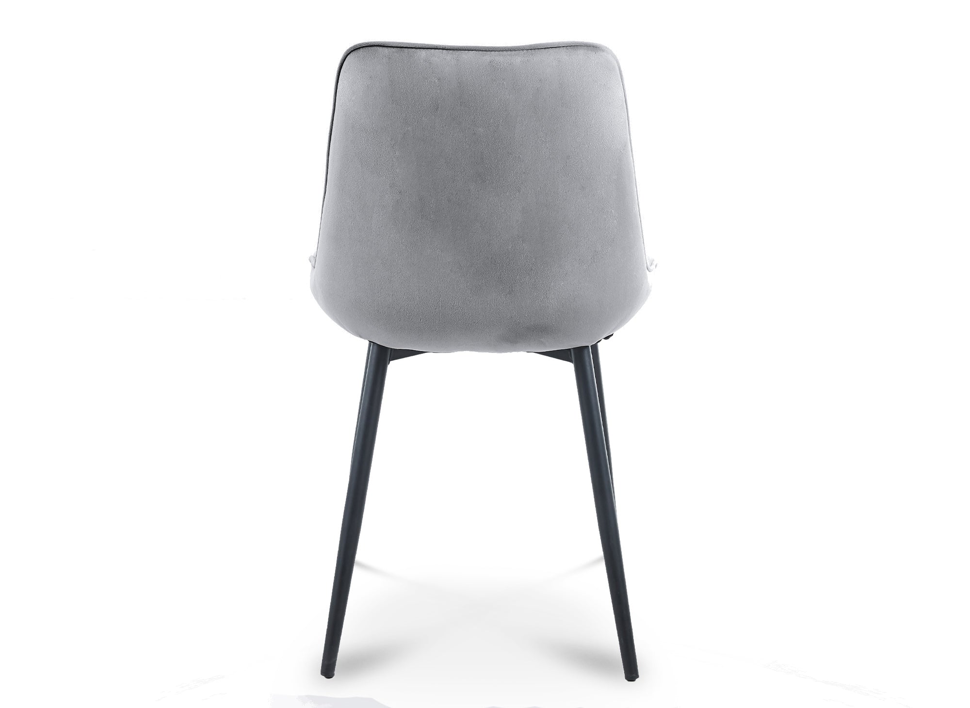 4er Set ELOVA Designerstühle in grauem Samt