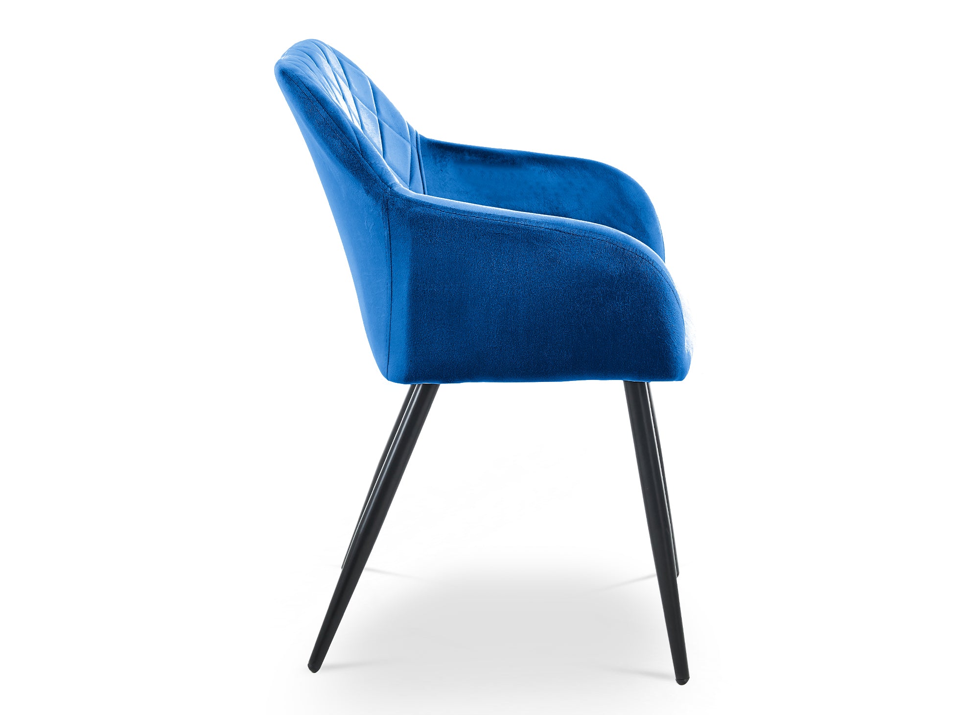 2er-Set KANA blaue Samtstühle mit Armlehnen