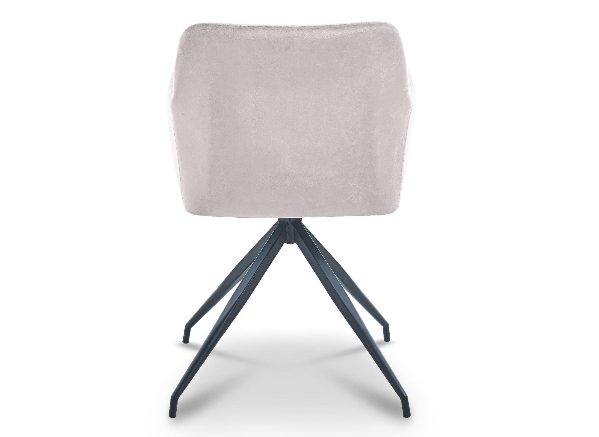 2er-Set beige Samtstühle mit schwarzen Metallbeinen RATUS